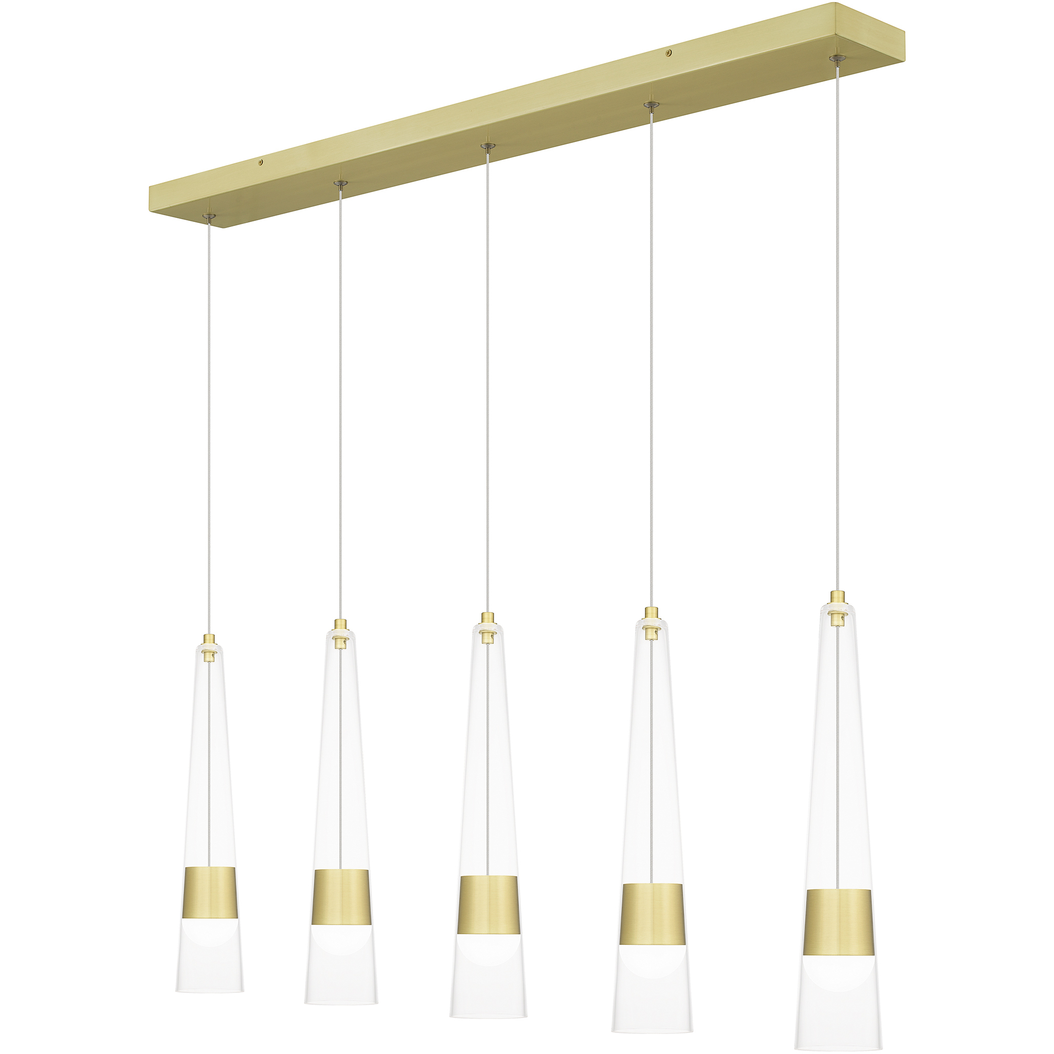 Zia 39.25 inch Satin Gold Island Light Ceiling Light