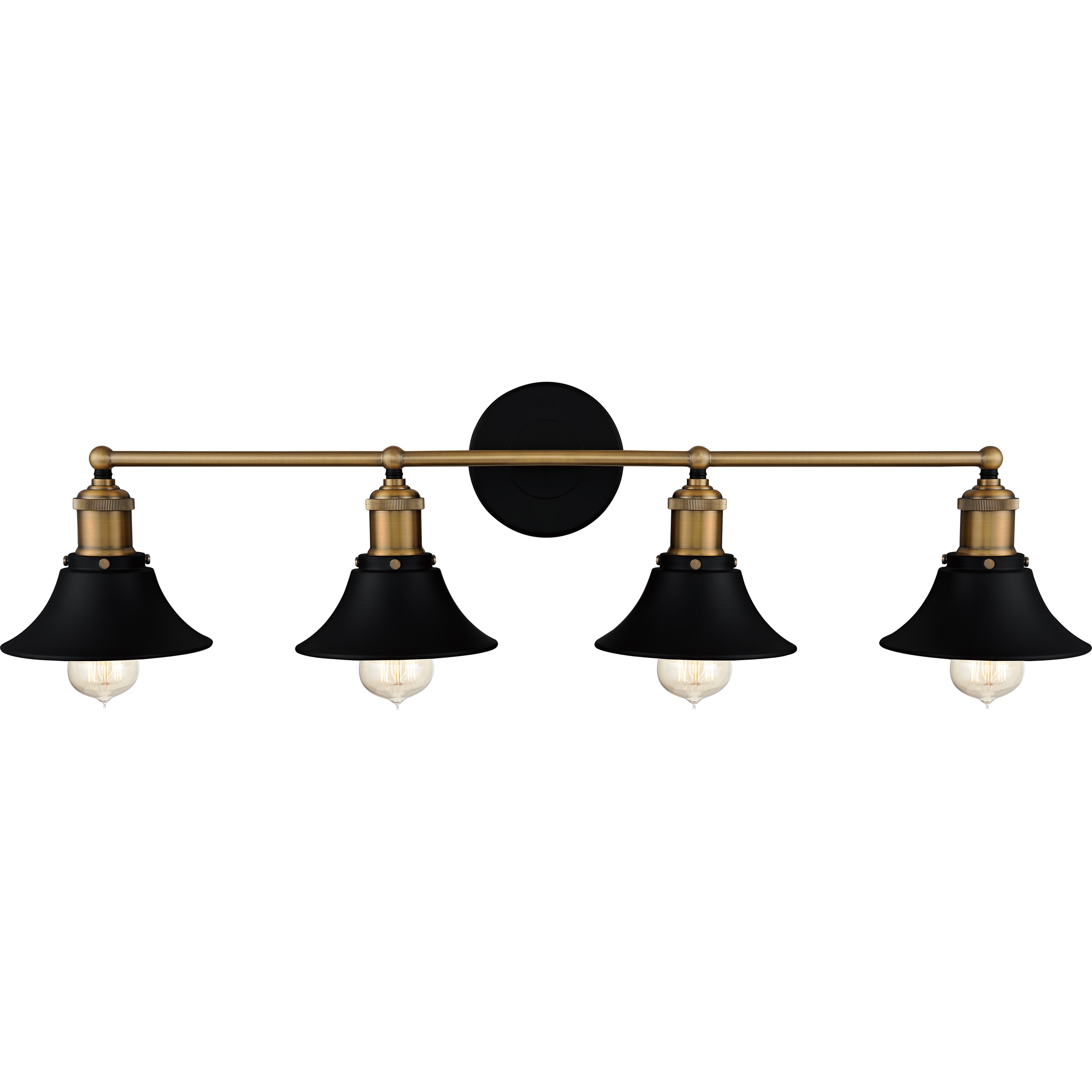 Trafalgar 4 Light 33 inch Matte Black Bath Light Wall Light