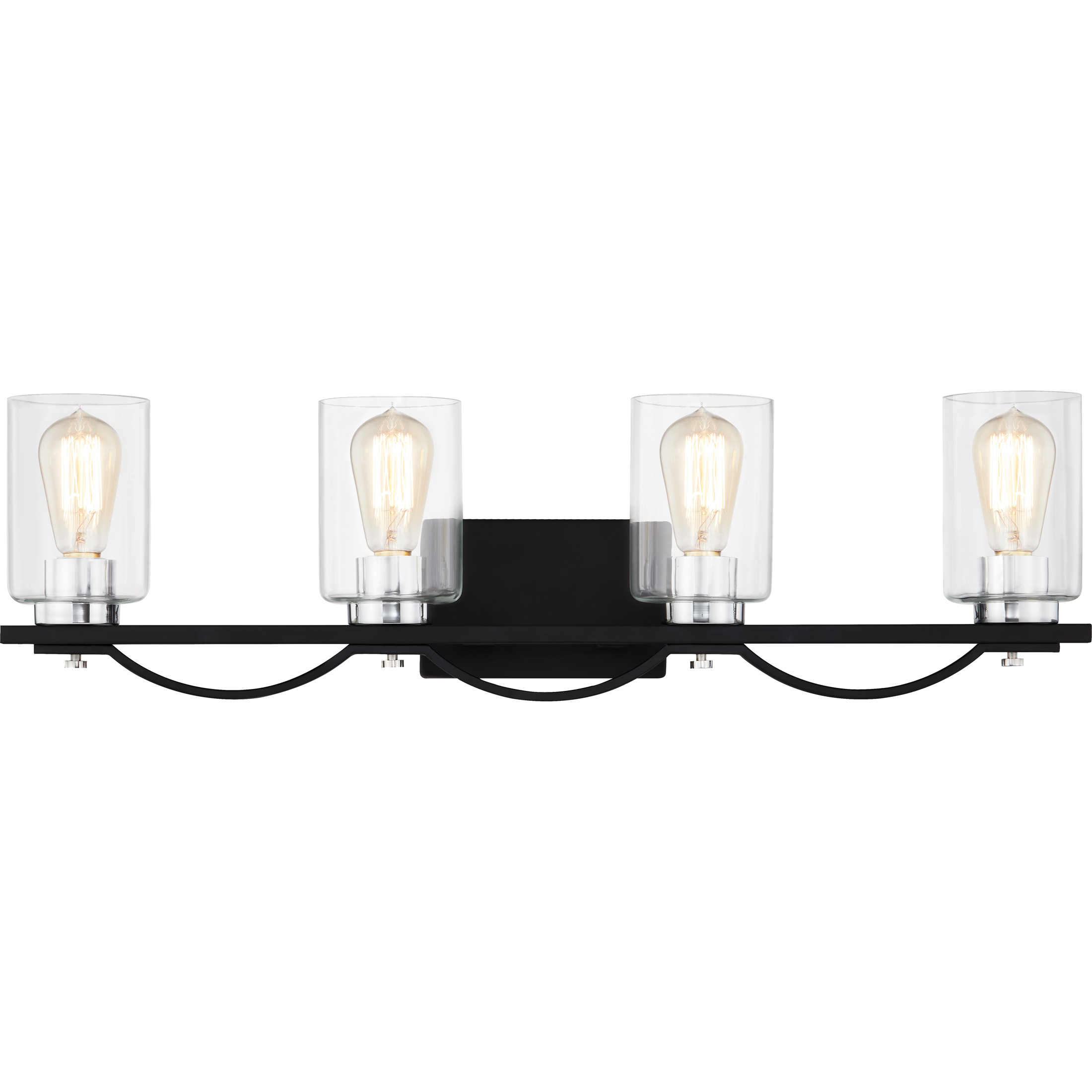 Salem 4 Light 30 inch Matte Black Bath Light Wall Light, Extra Large