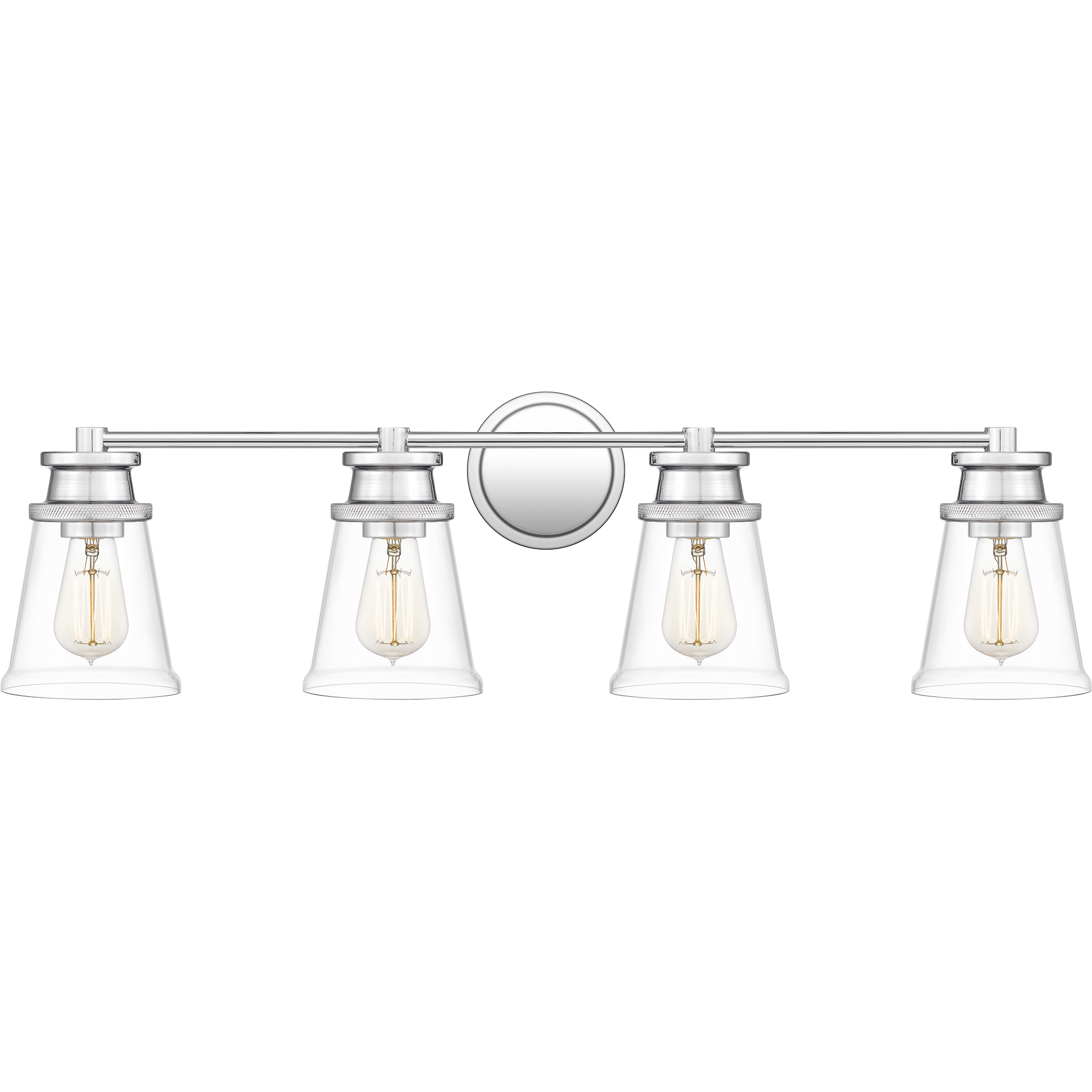 Haverfield 4 Light 33 inch Polished Chrome Bath Light Wall Light