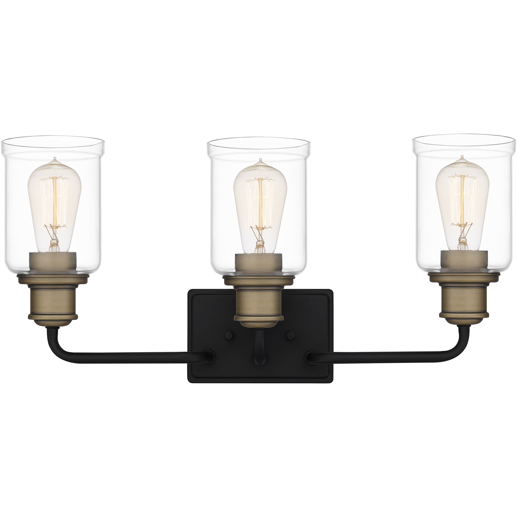 Cox 3 Light 22 inch Matte Black Bath Light Wall Light, Large