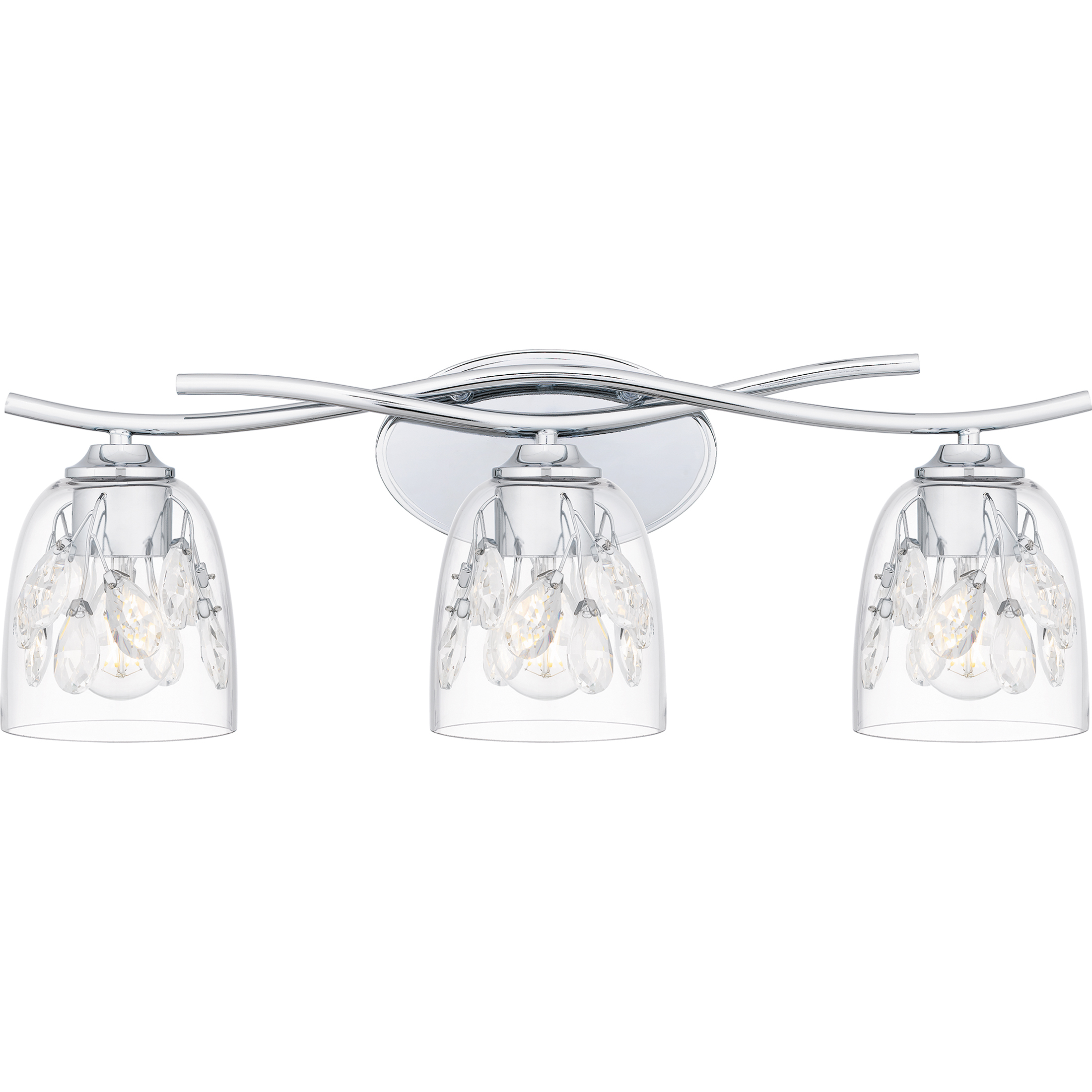Ansley 3 Light 24 inch Polished Chrome Bath Light Wall Light, Large