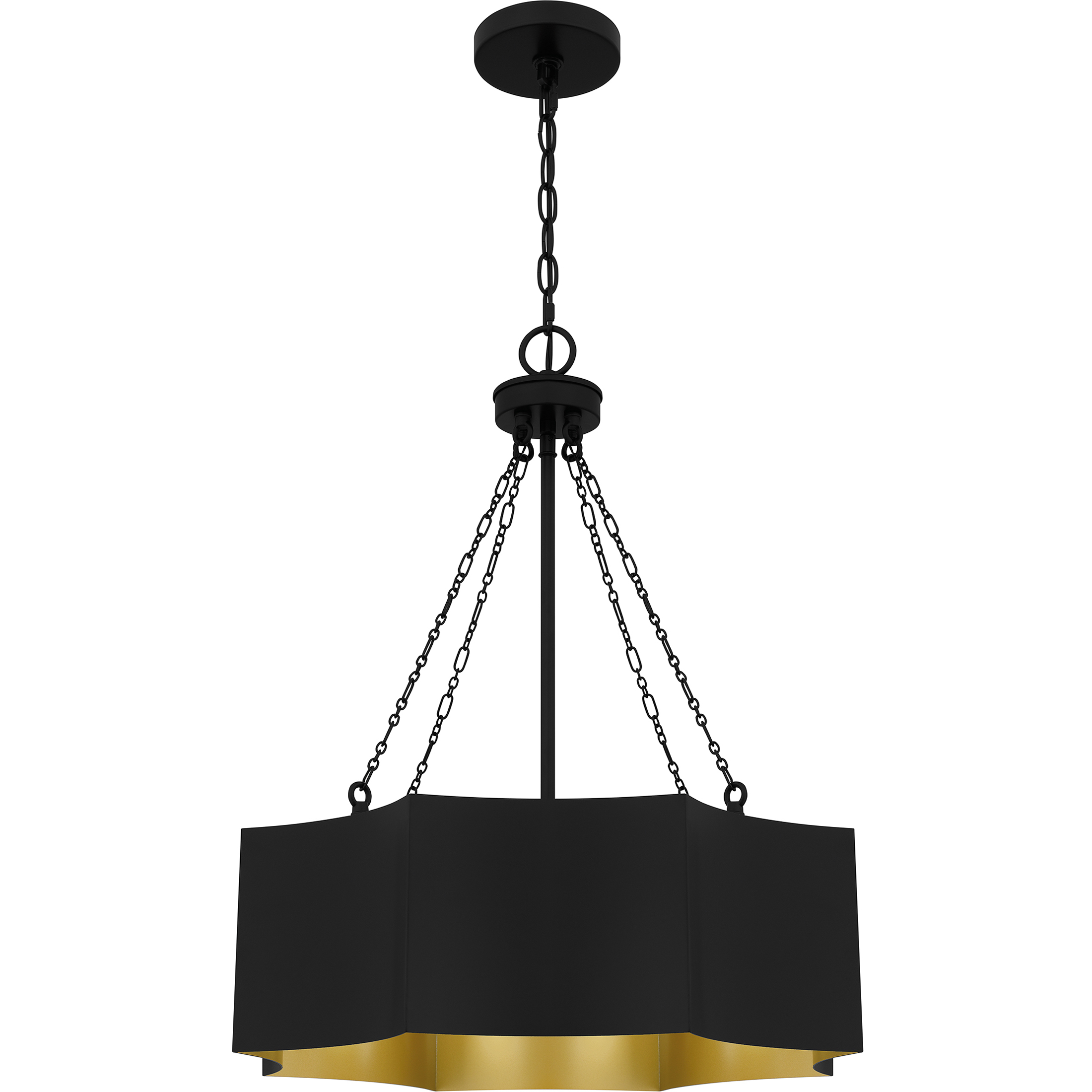 Zyler 4 Light 20 inch Matte Black Pendant Ceiling Light