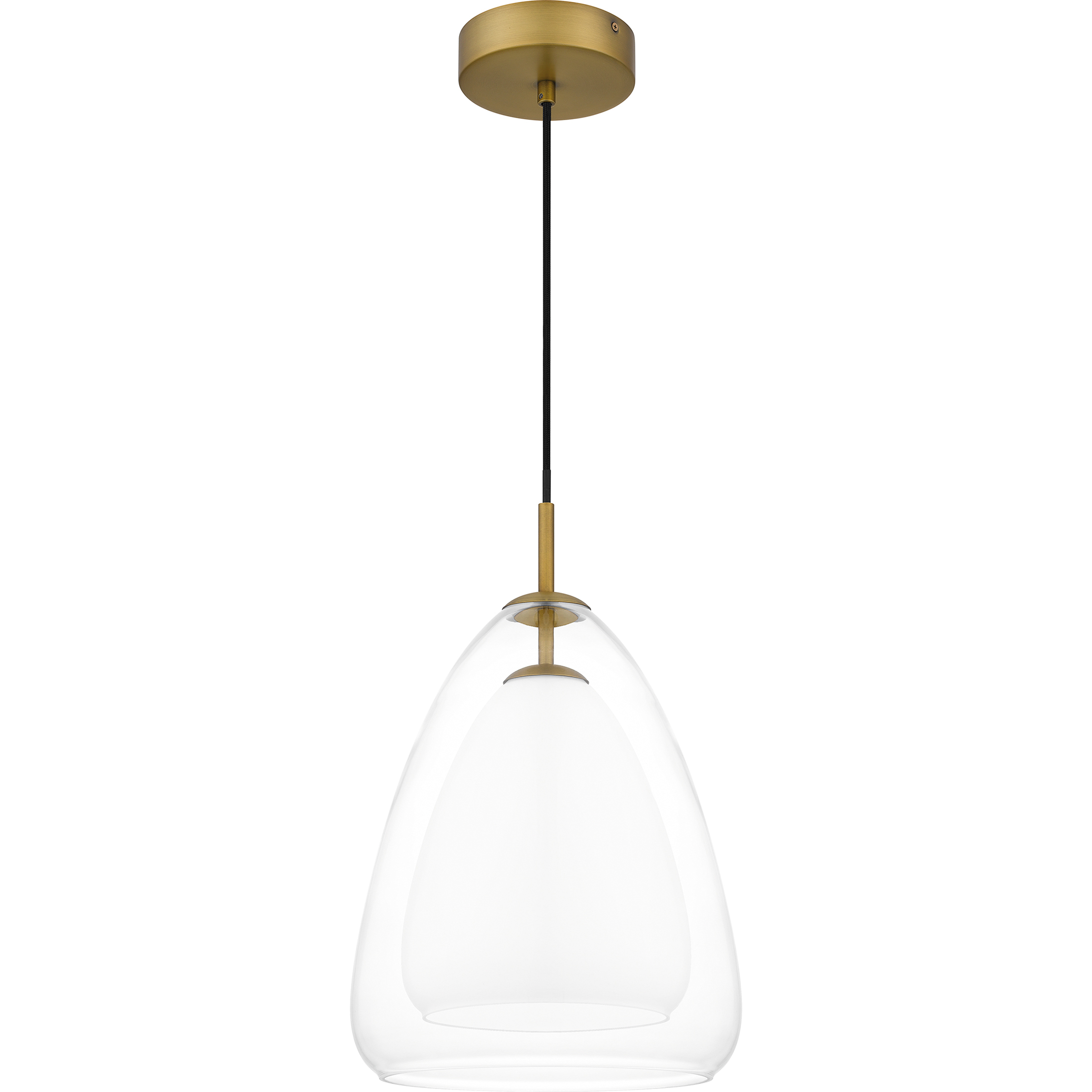 Aero 1 Light 11.75 inch Aged Brass Mini Pendant Ceiling Light