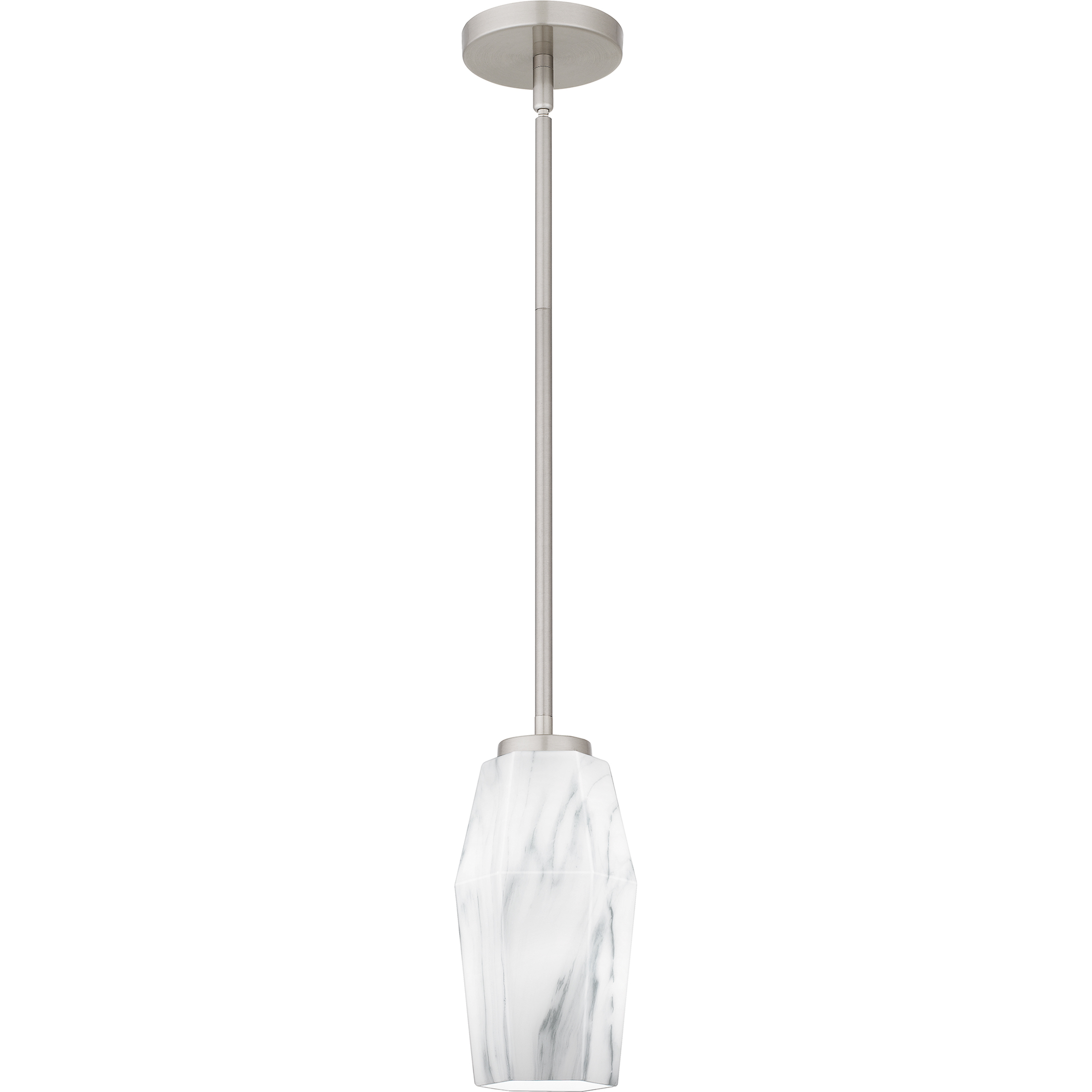 Fogel 1 Light 5 inch Brushed Nickel Mini Pendant Ceiling Light, Small