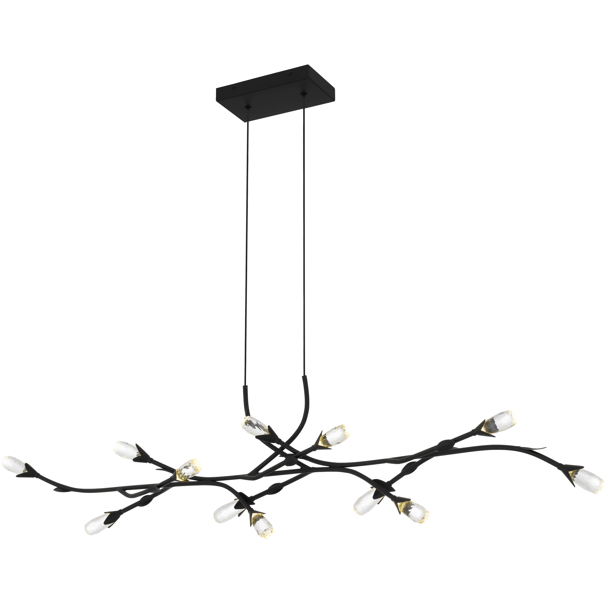 Cora LED 50 inch Matte Black Island Light Ceiling Light