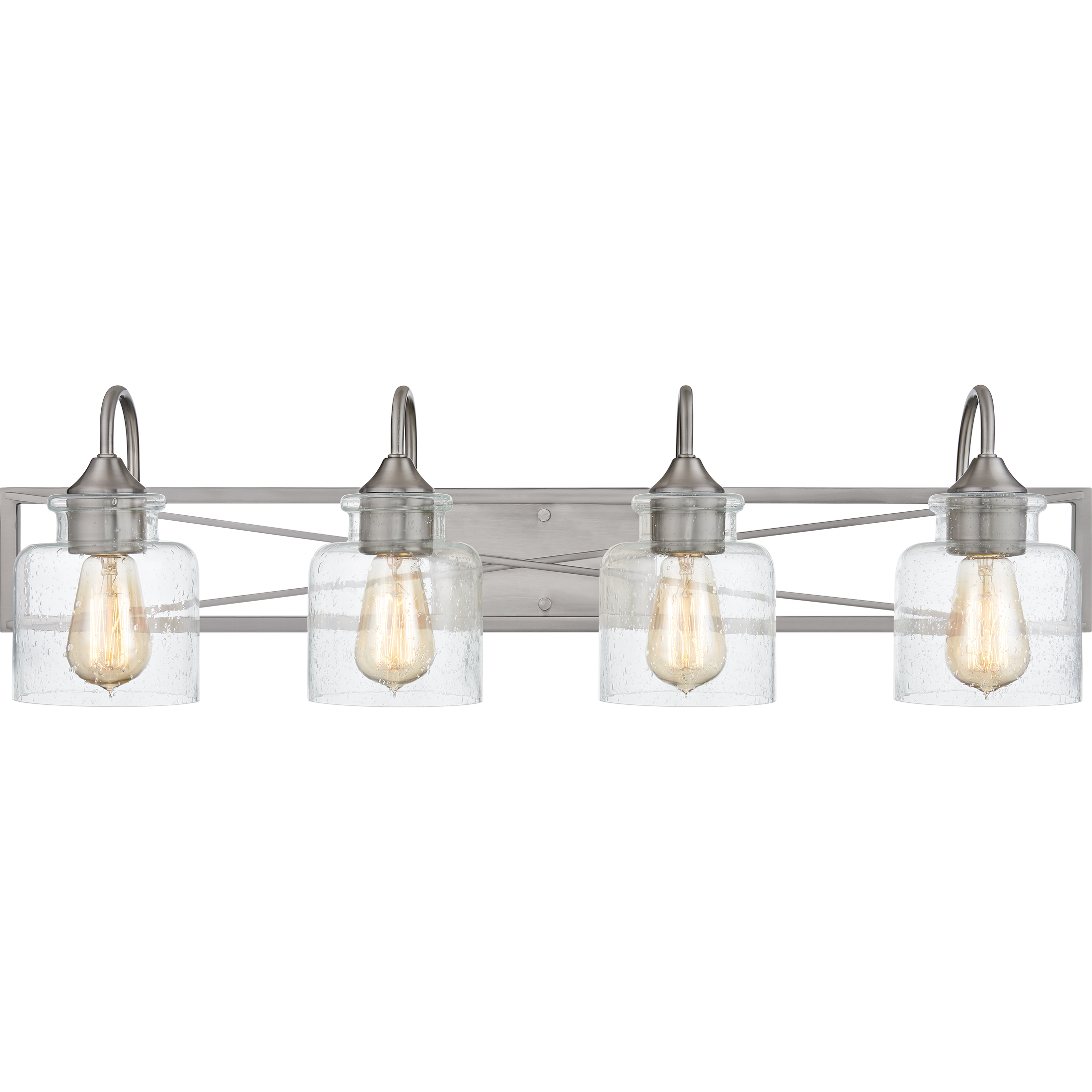 Bartley 4 Light 32 inch Brushed Nickel Bath Light Wall Light