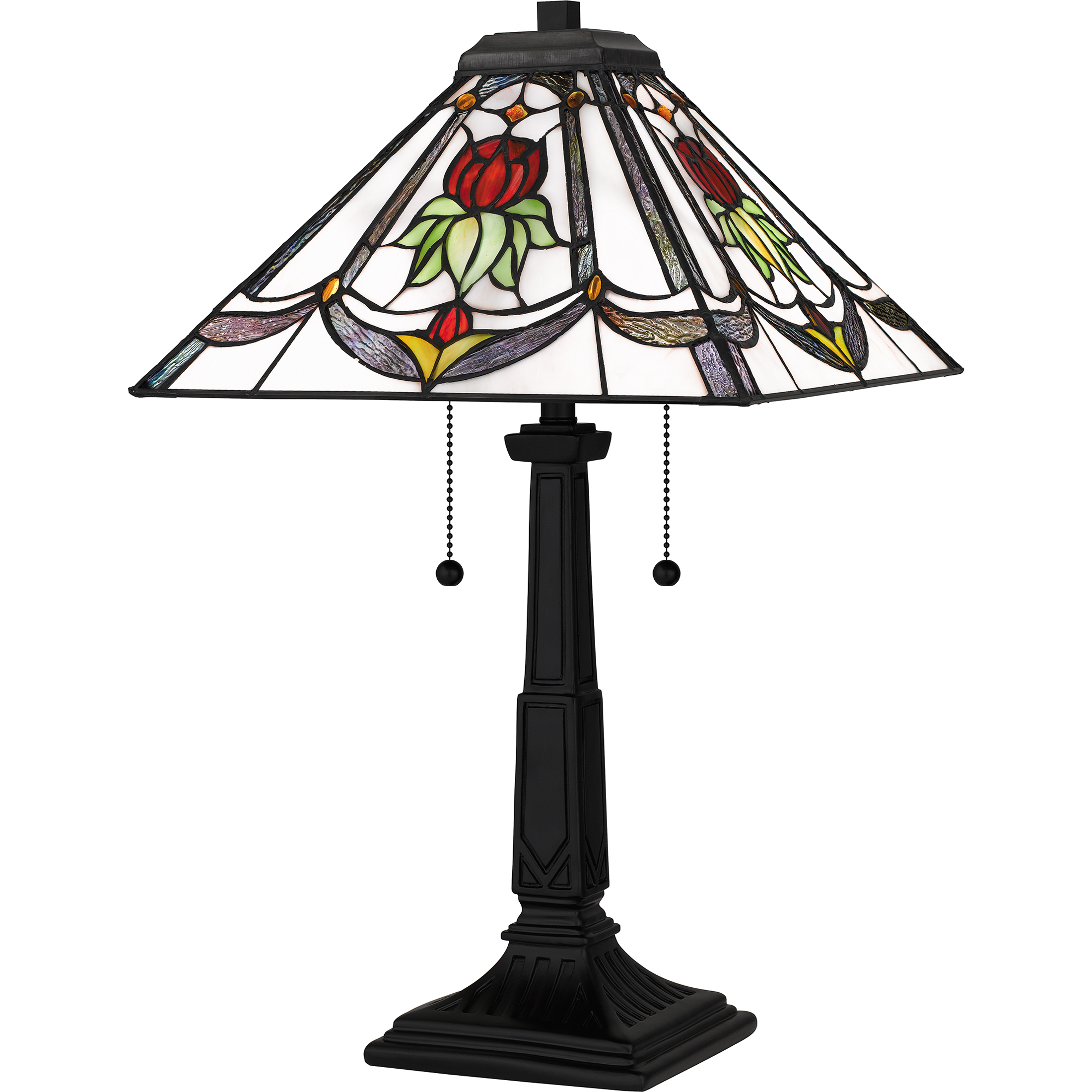Collingwood 23 inch 75.00 watt Matte Black Table Lamp Portable Light, Tiffany