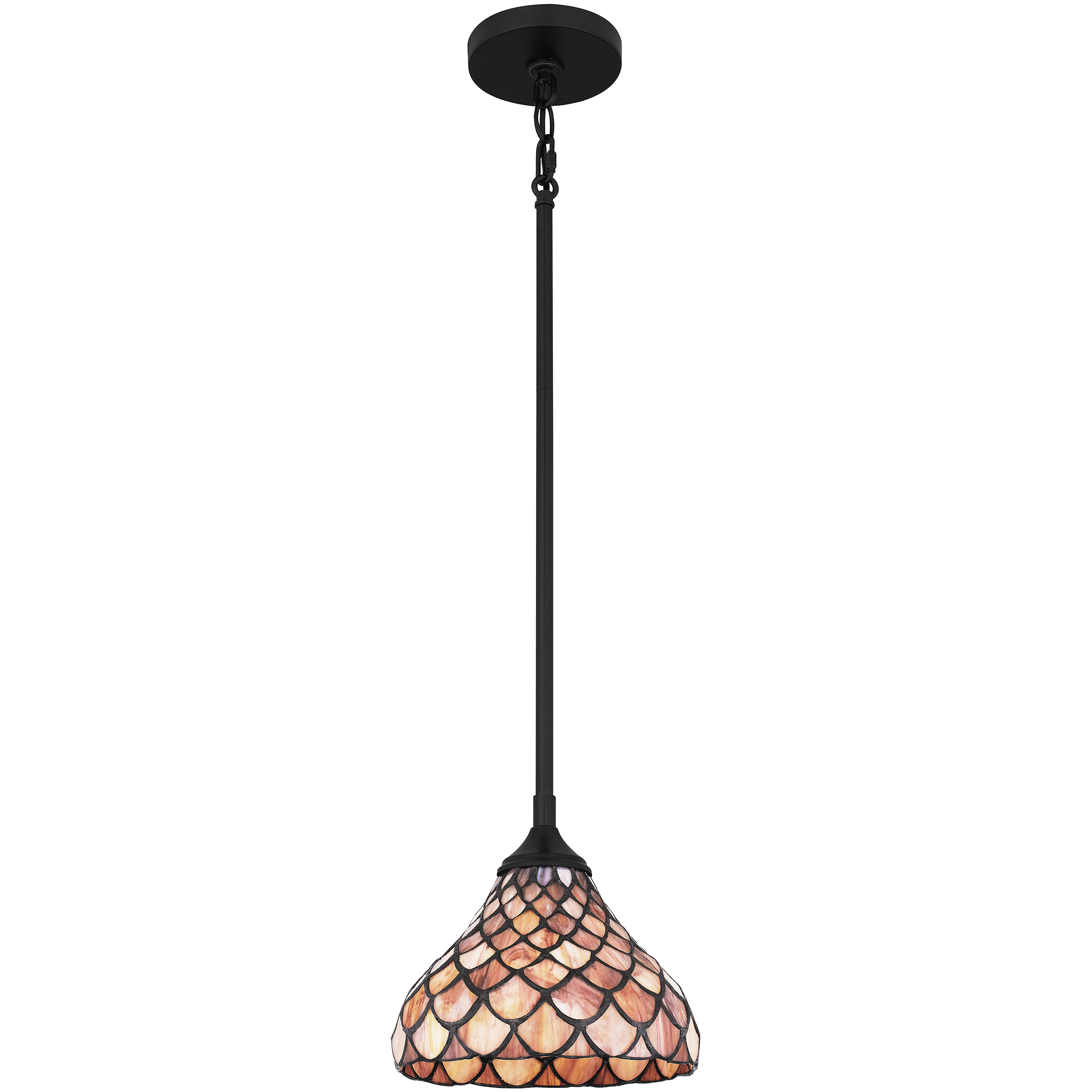 Ursa 1 Light 8 inch Matte Black Mini Pendant Ceiling Light, Small