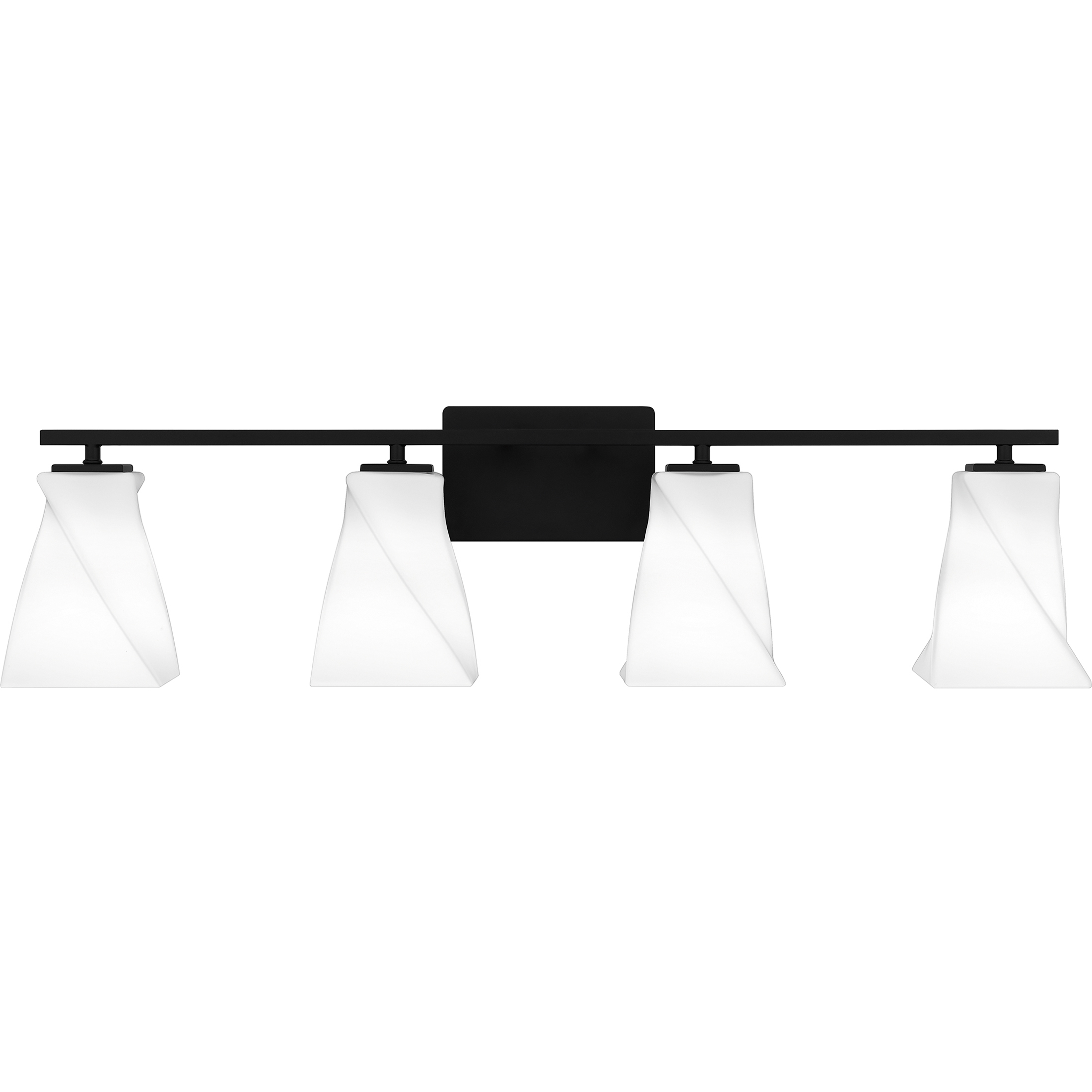 Stetson 4 Light 34.25 inch Matte Black Bath Light Wall Light, Extra Large