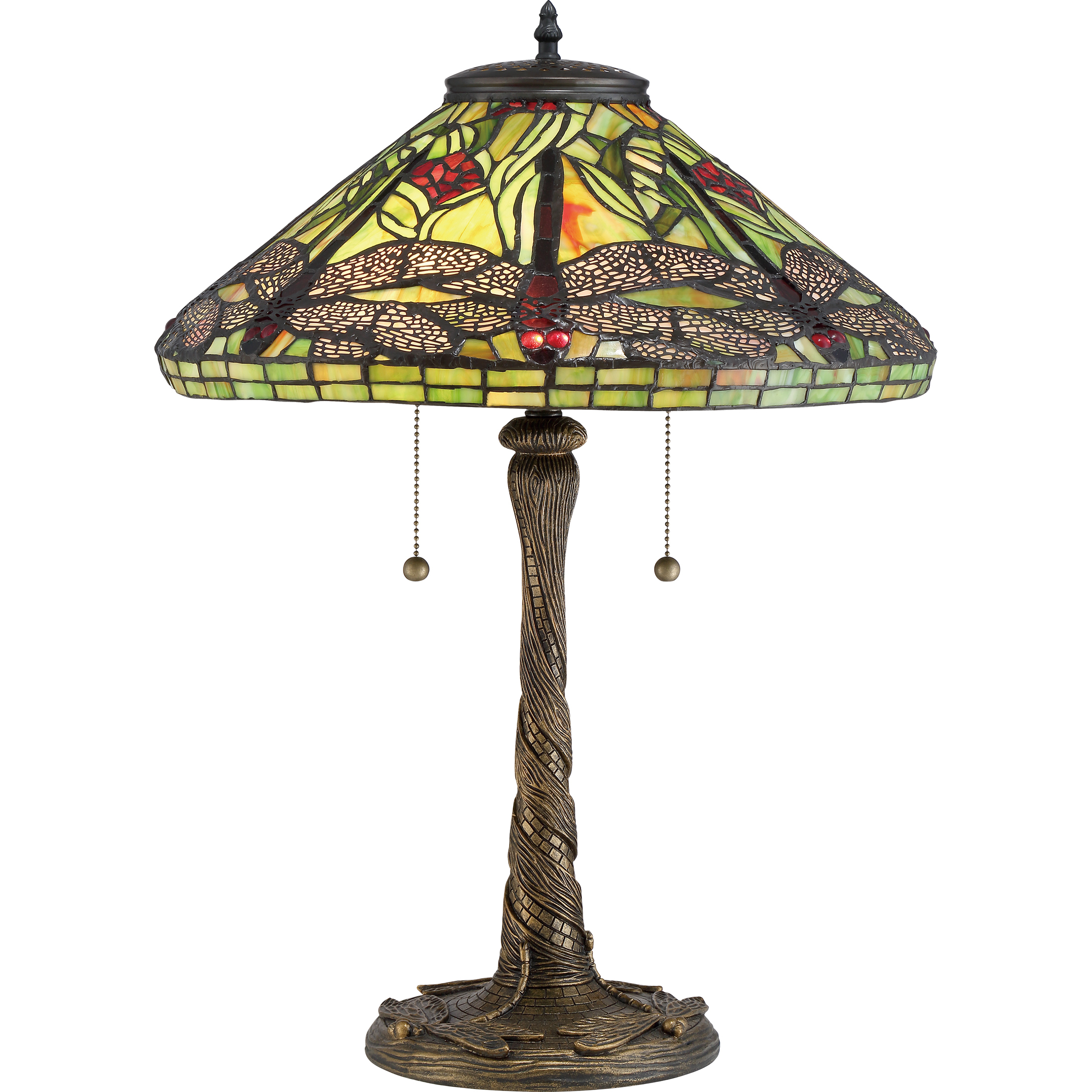 Jungle Dragonfly 23.5 inch 75.00 watt Architectural Bronze Table Lamp Portable Light, Naturals