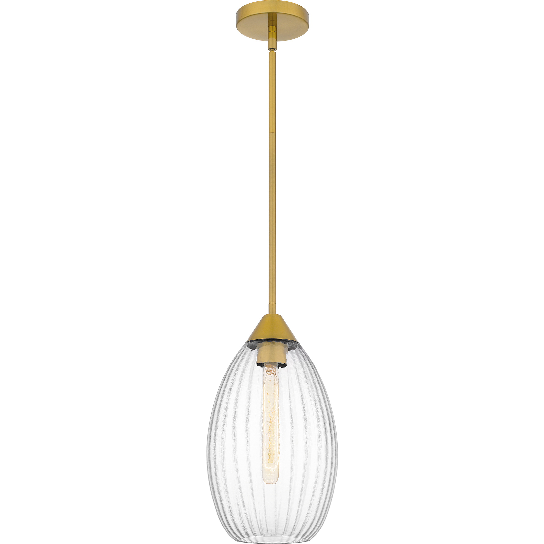 Marza 1 Light 8.5 inch Brushed Gold Mini Pendant Ceiling Light, Small