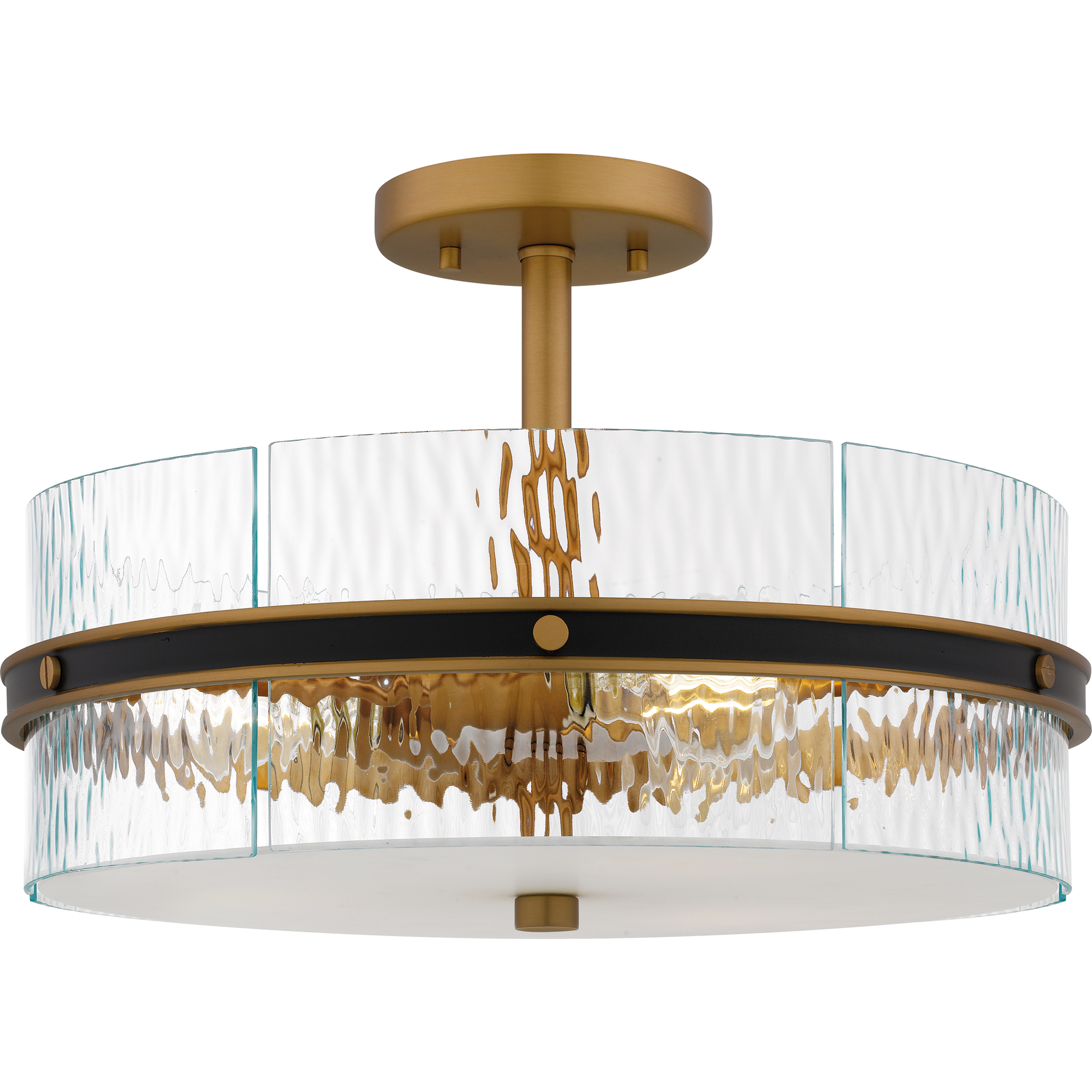 Reagan 3 Light 16 inch Matte Black Semi-Flush Mount Ceiling Light, Medium