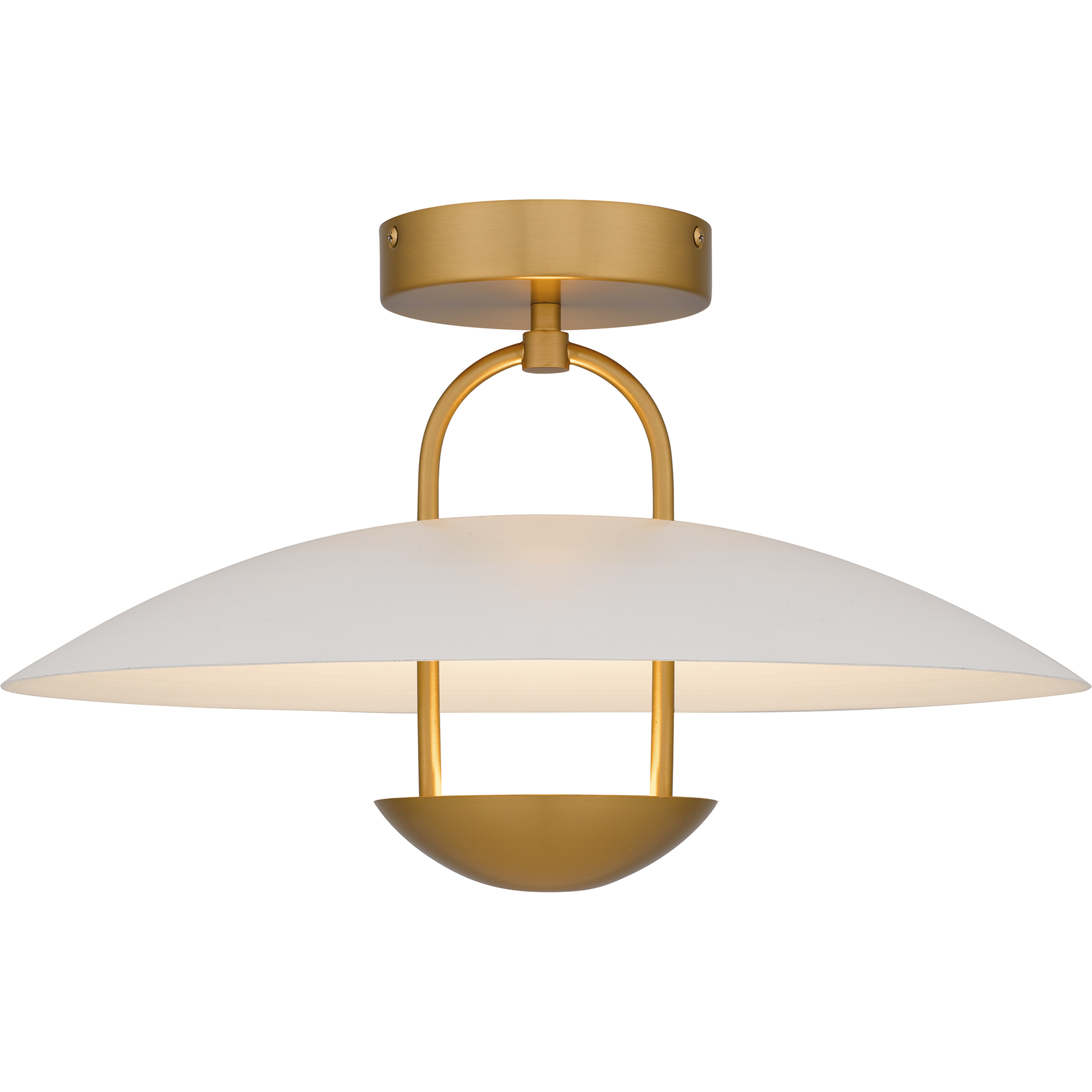 Bingham LED 18 inch Brushed Gold Semi-Flush Mount Ceiling Light, Large