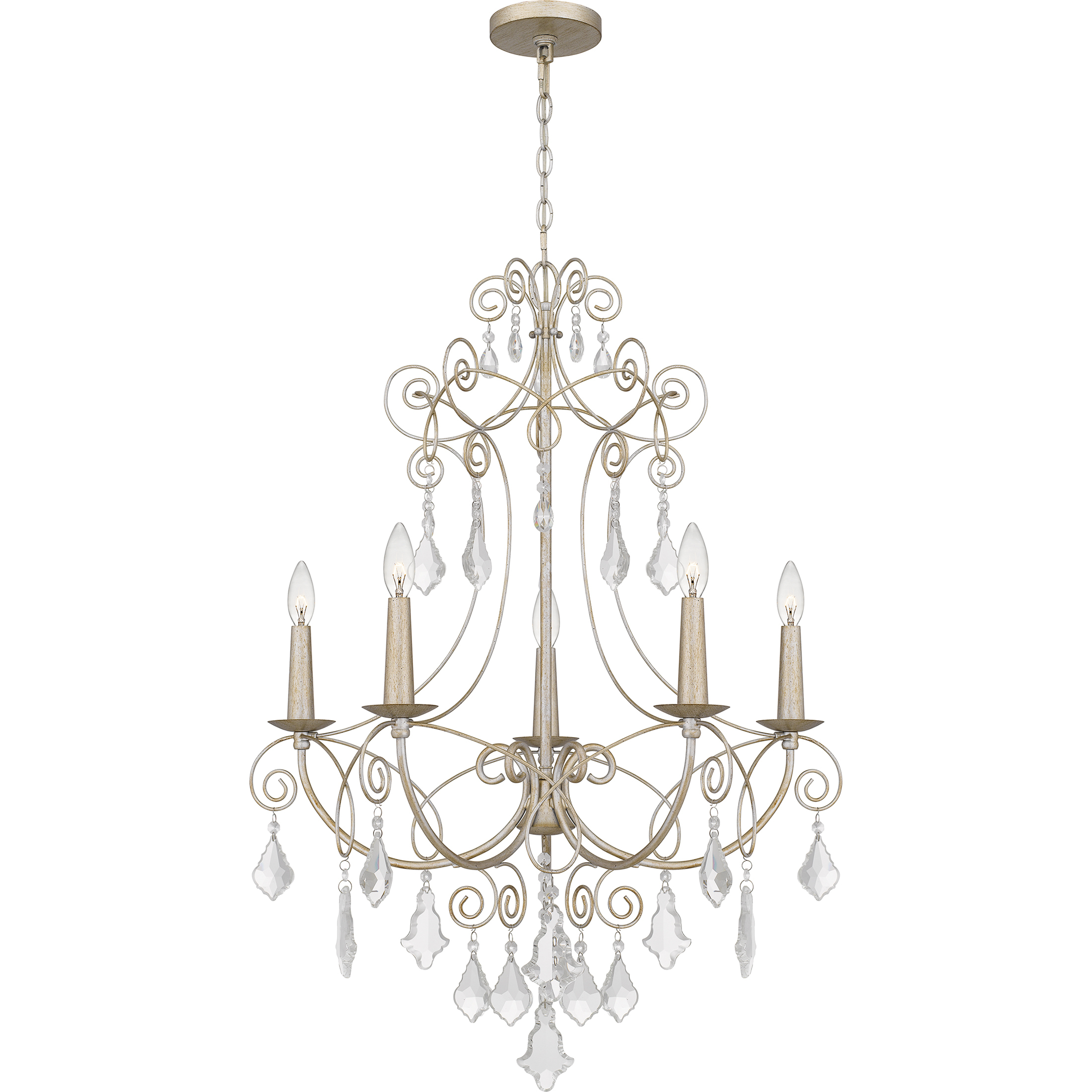 Merida 5 Light 28 inch Vintage Gold Chandelier Ceiling Light