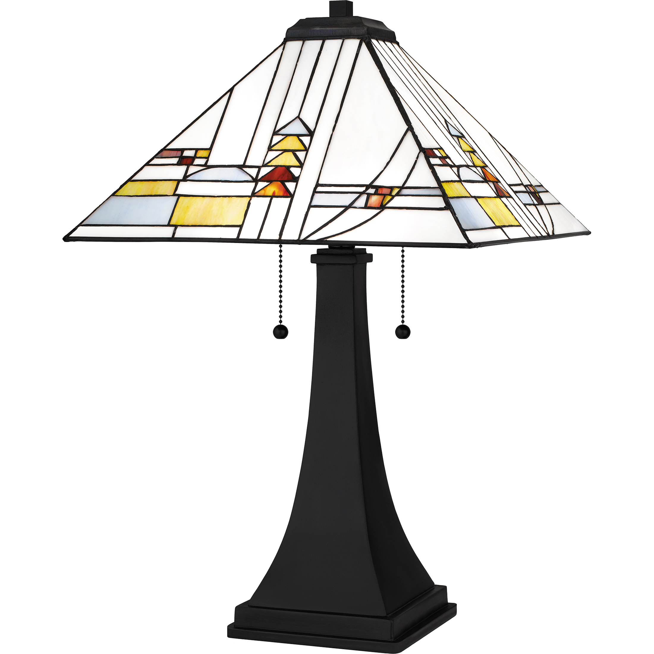 Winchester 24.25 inch 75.00 watt Matte Black Table Lamp Portable Light, Tiffany