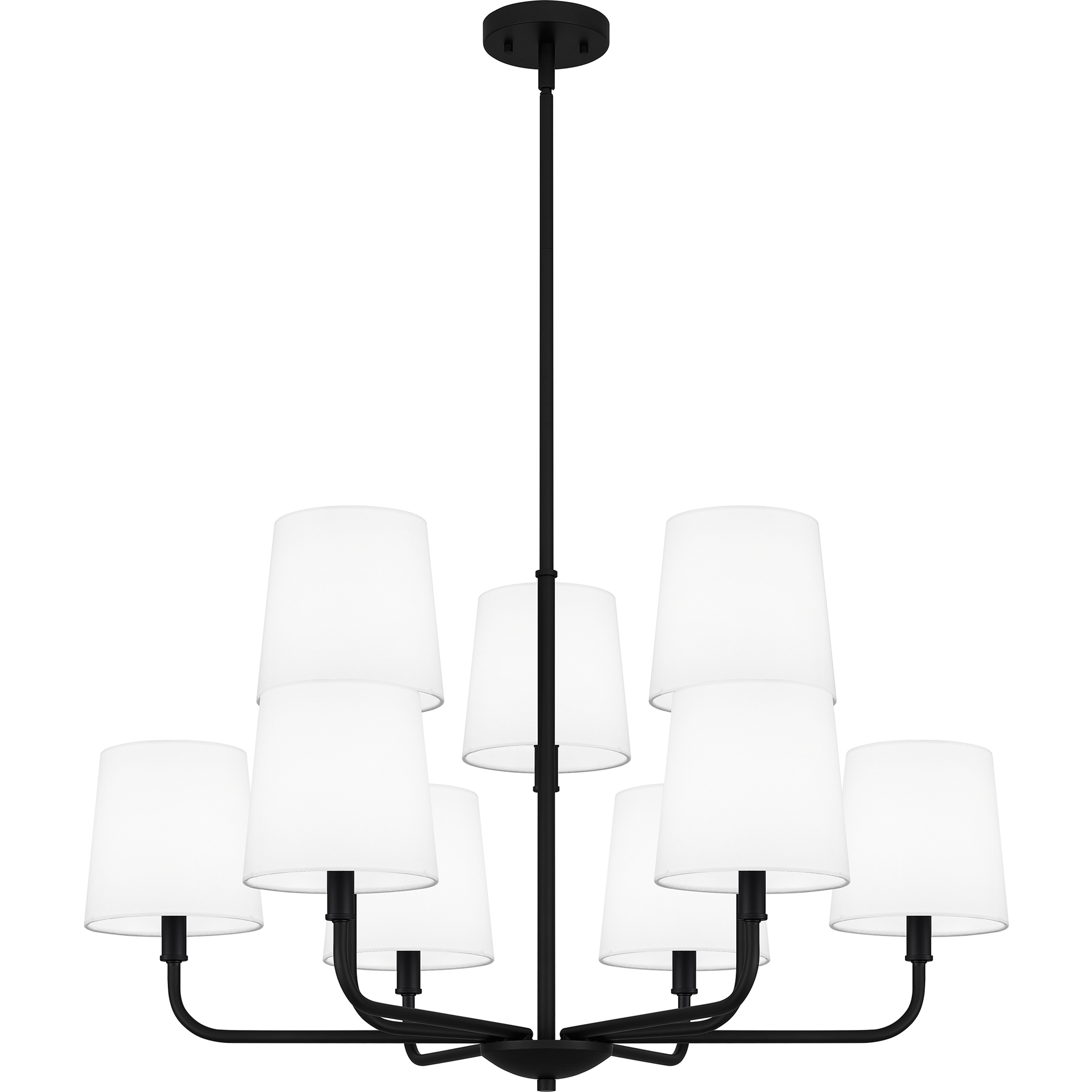 Gallagher 9 Light 32 inch Matte Black Chandelier Ceiling Light