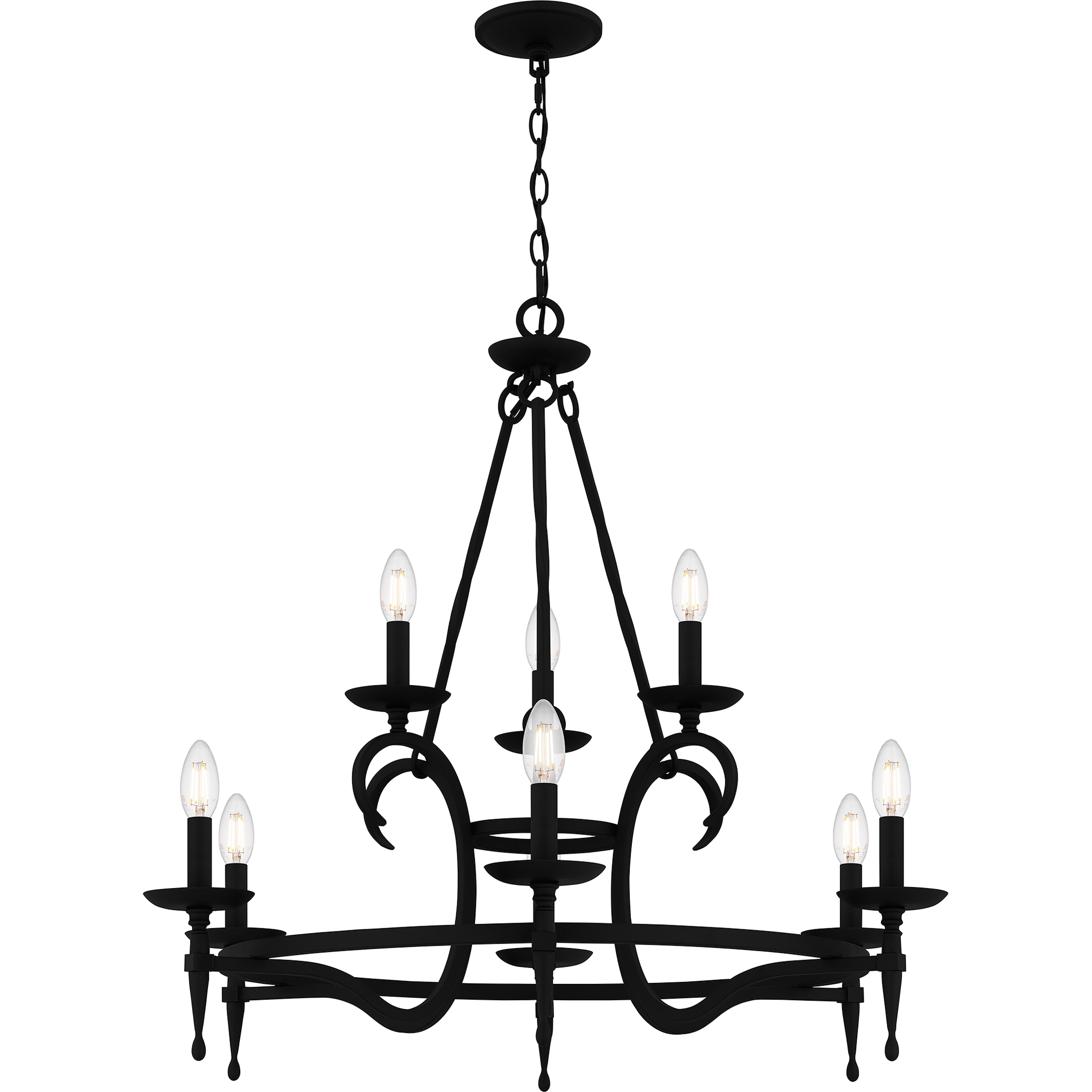 Quoizel OCA5032EK Octavia 9 Light 32 inch Earth Black Chandelier