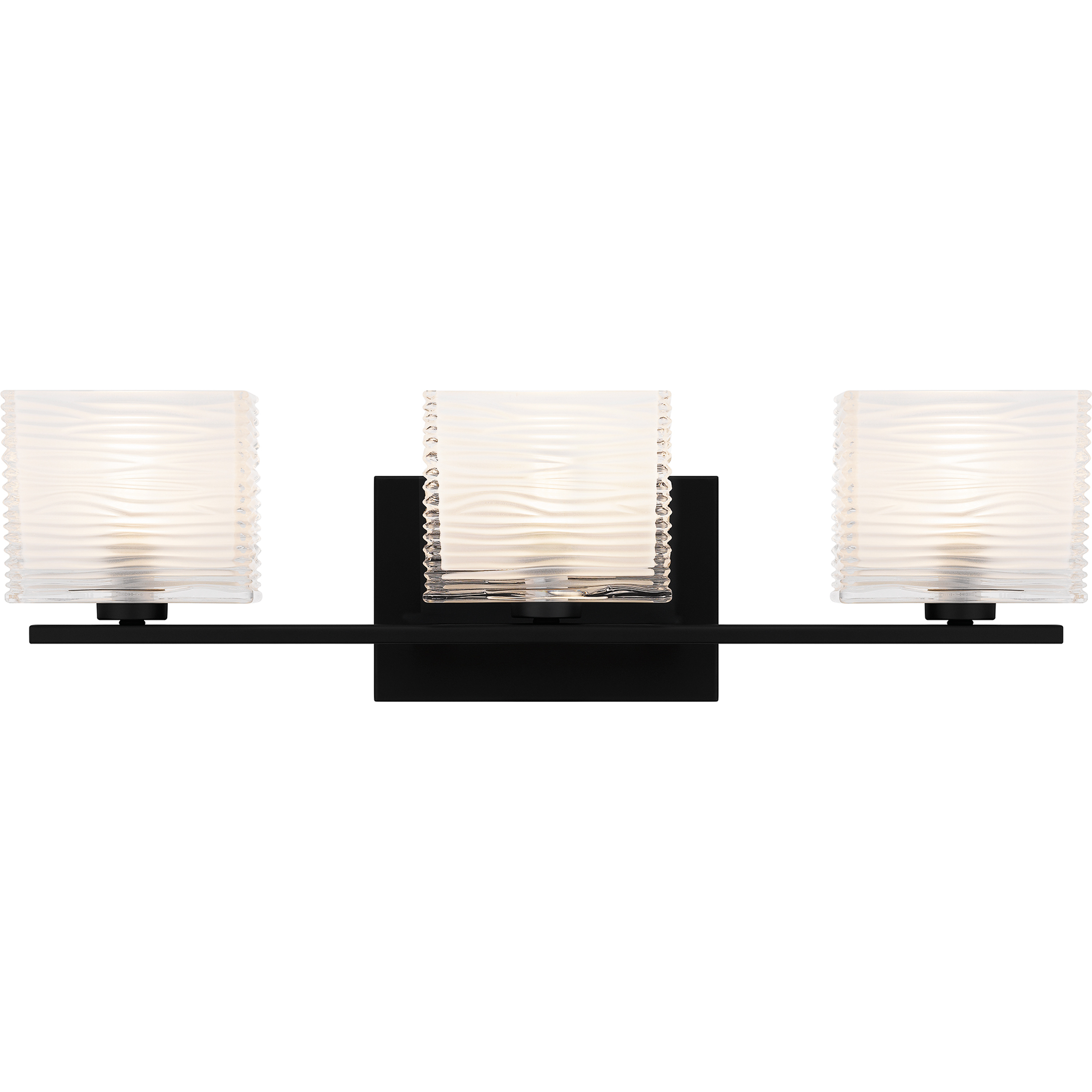 Westcap 3 Light 22.5 inch Matte Black Bath Light Wall Light, Large
