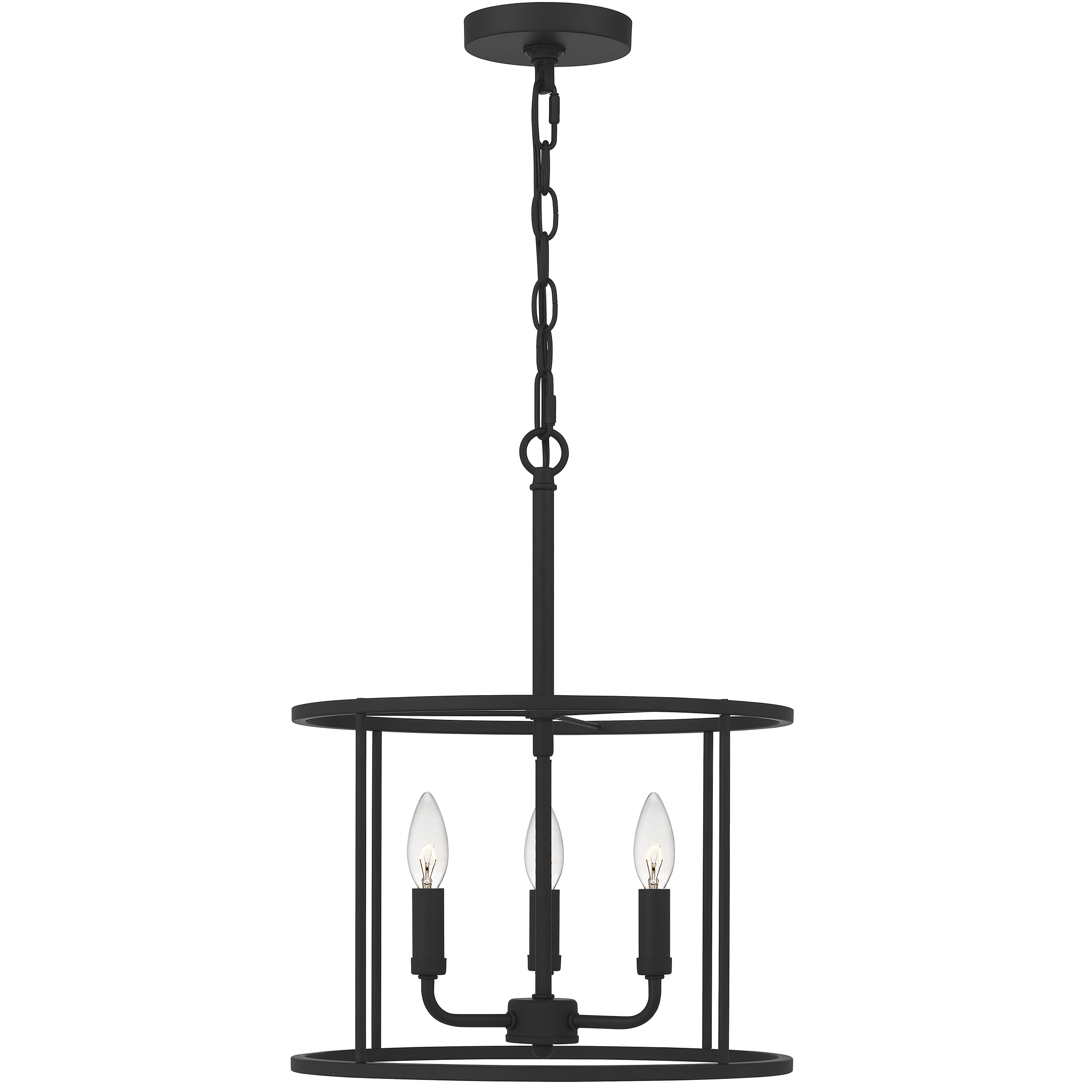 Quoizel Abner 3 Light 14 inch Matte Black Pendant Ceiling Light ABR2814MBK - Open Box