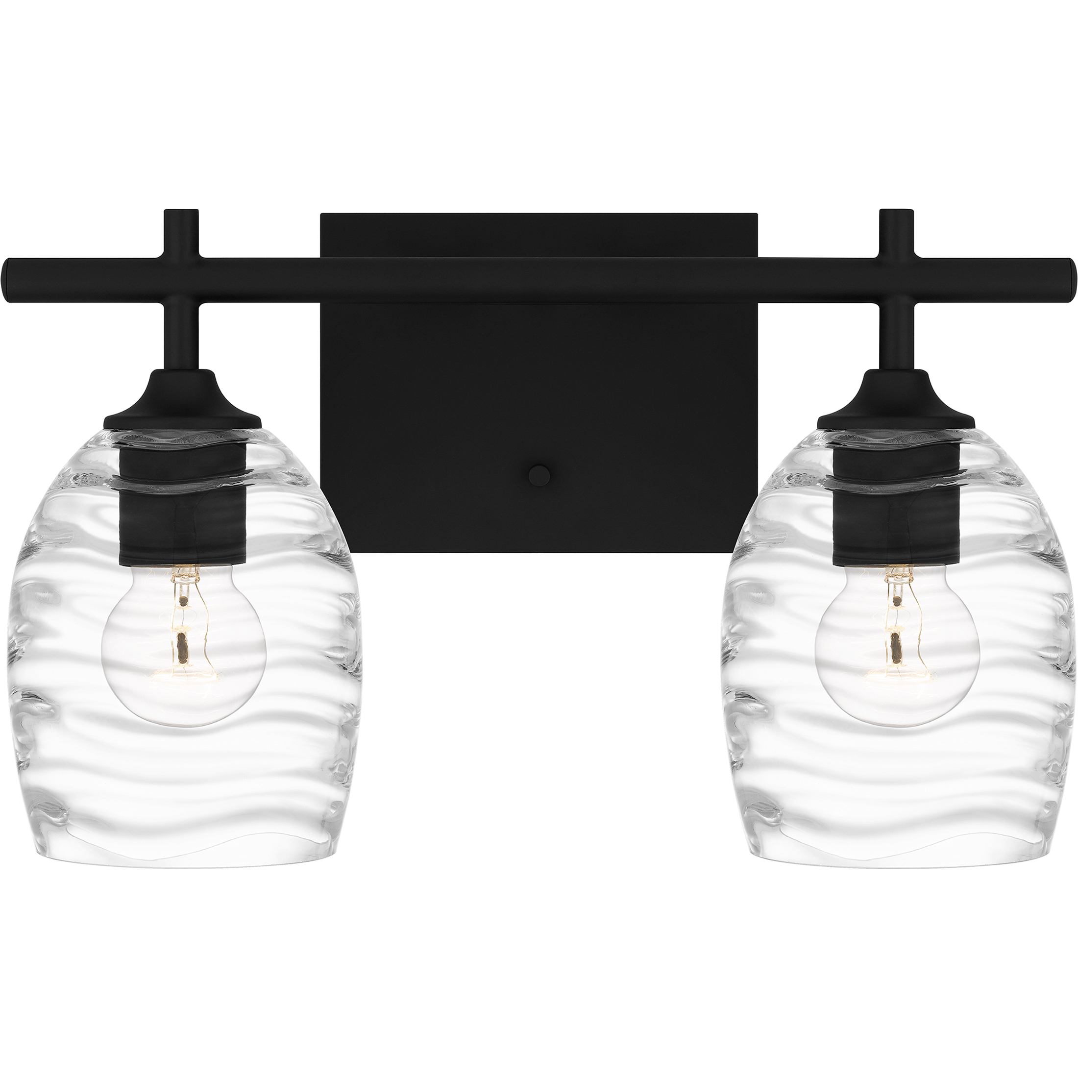 Lucy 2 Light 15 inch Matte Black Bath Light Wall Light