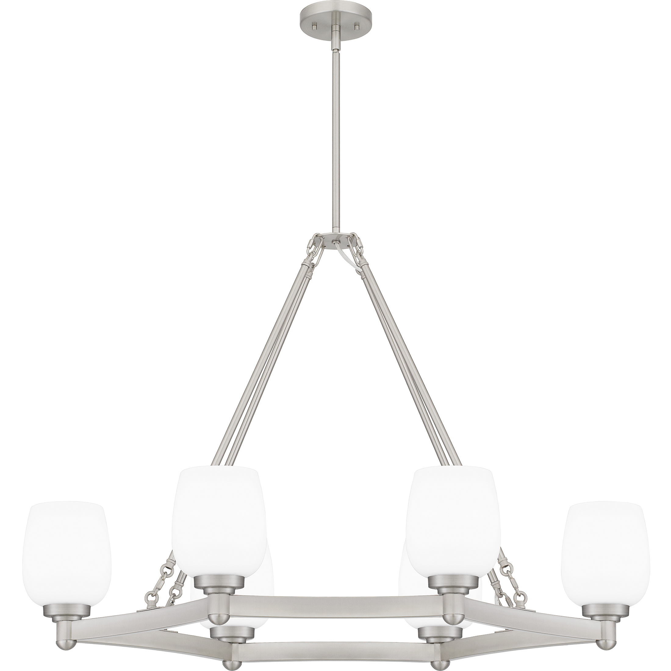 Penning 6 Light 38 inch Brushed Nickel Island Light Ceiling Light