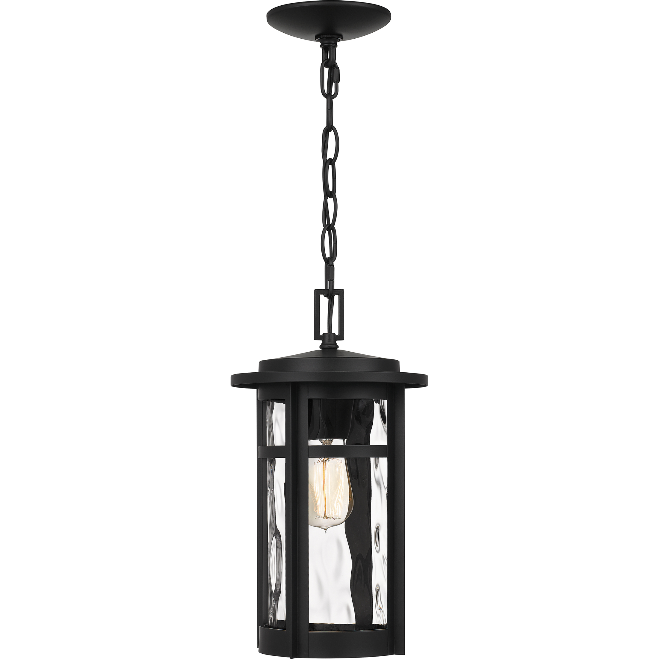 Uma 1 Light 8 inch Matte Black Outdoor Hanging Lantern, Large