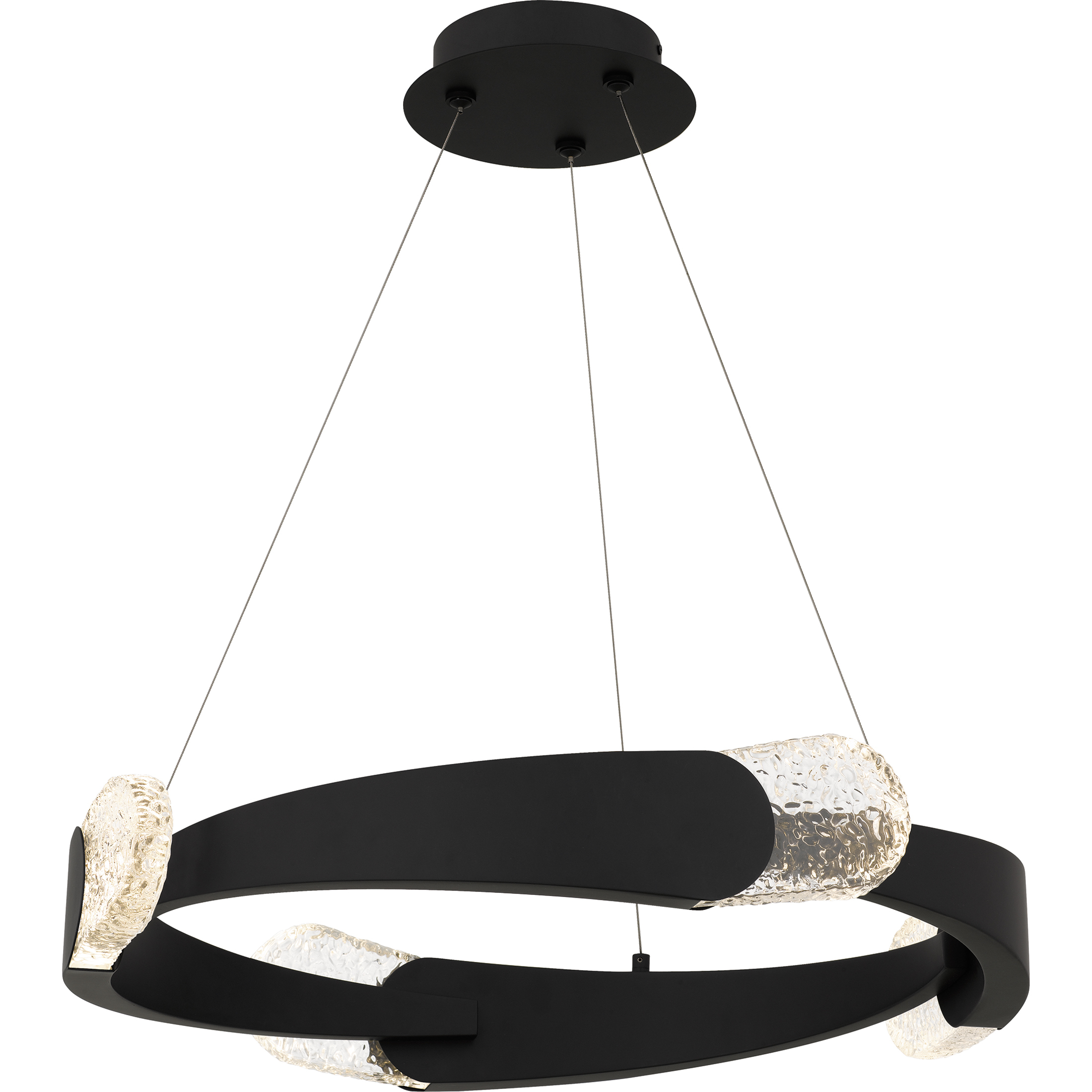 Saffron LED 24 inch Matte Black Pendant Ceiling Light, Large