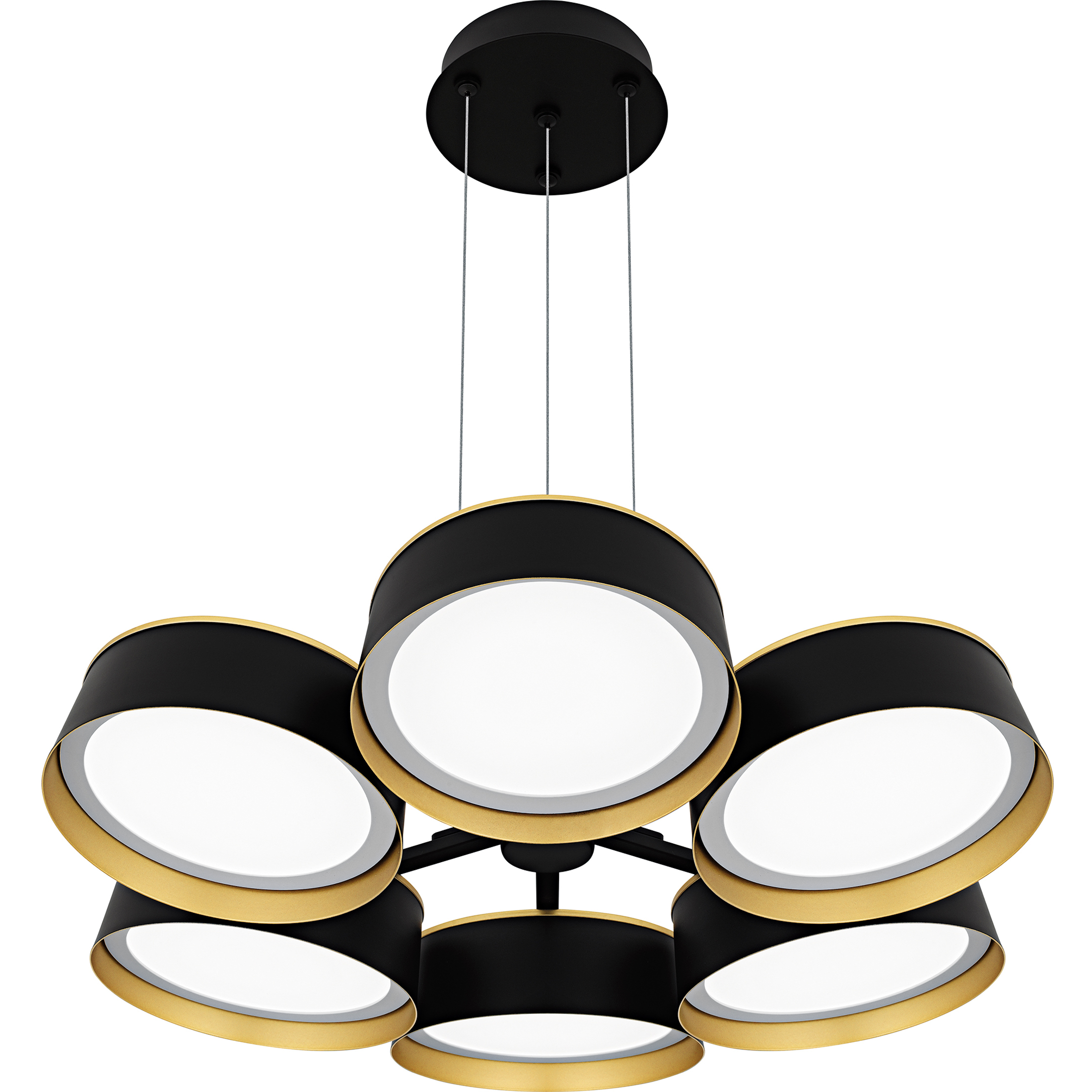 Byrnes LED 26 inch Matte Black Chandelier Ceiling Light