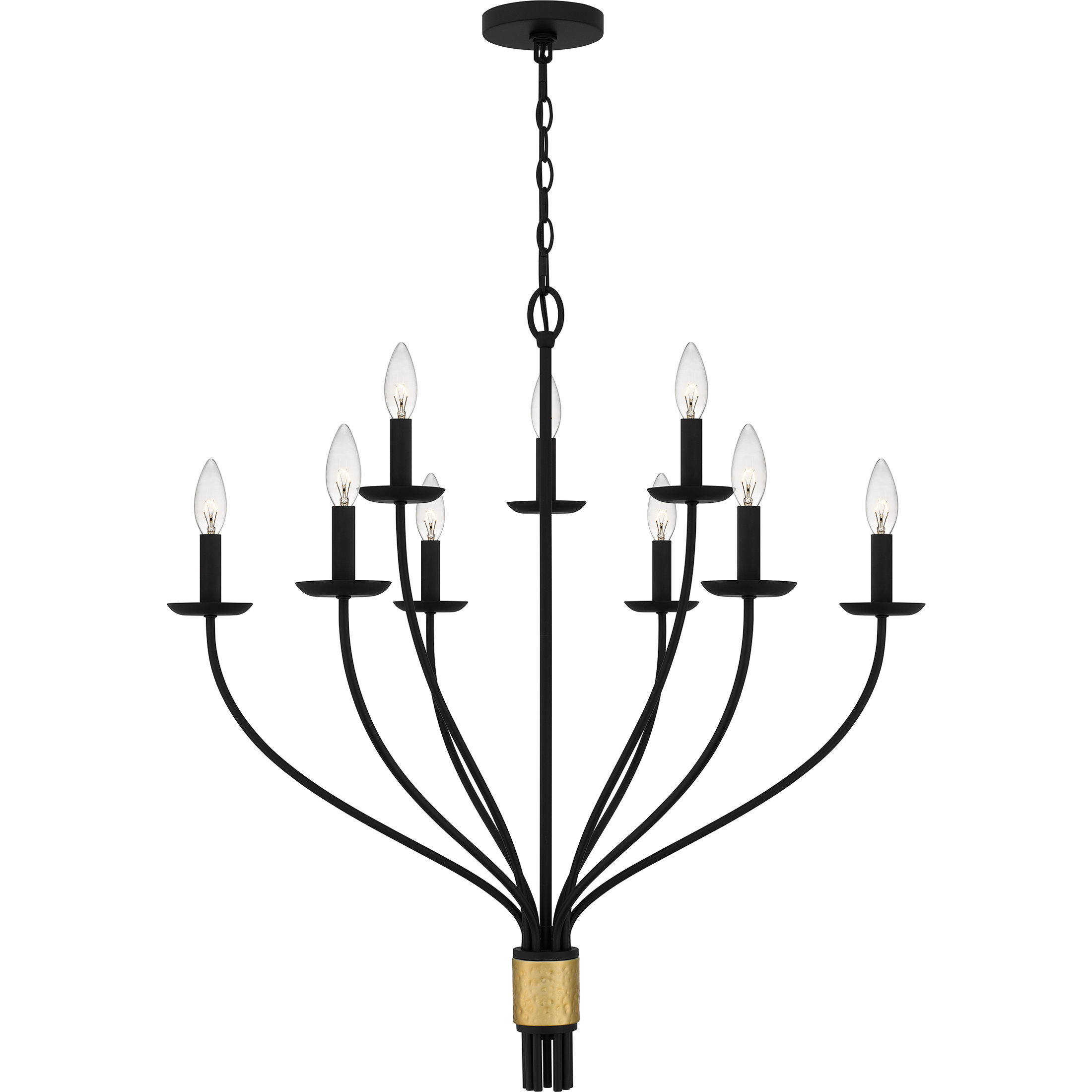 Margaret 9 Light 32 inch Matte Black Chandelier Ceiling Light
