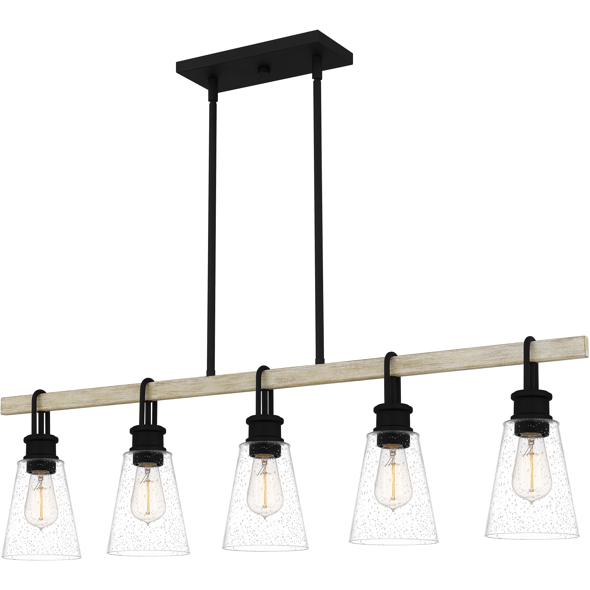 Kingsbridge 5 Light 42 inch Earth Black Island Light Ceiling Light
