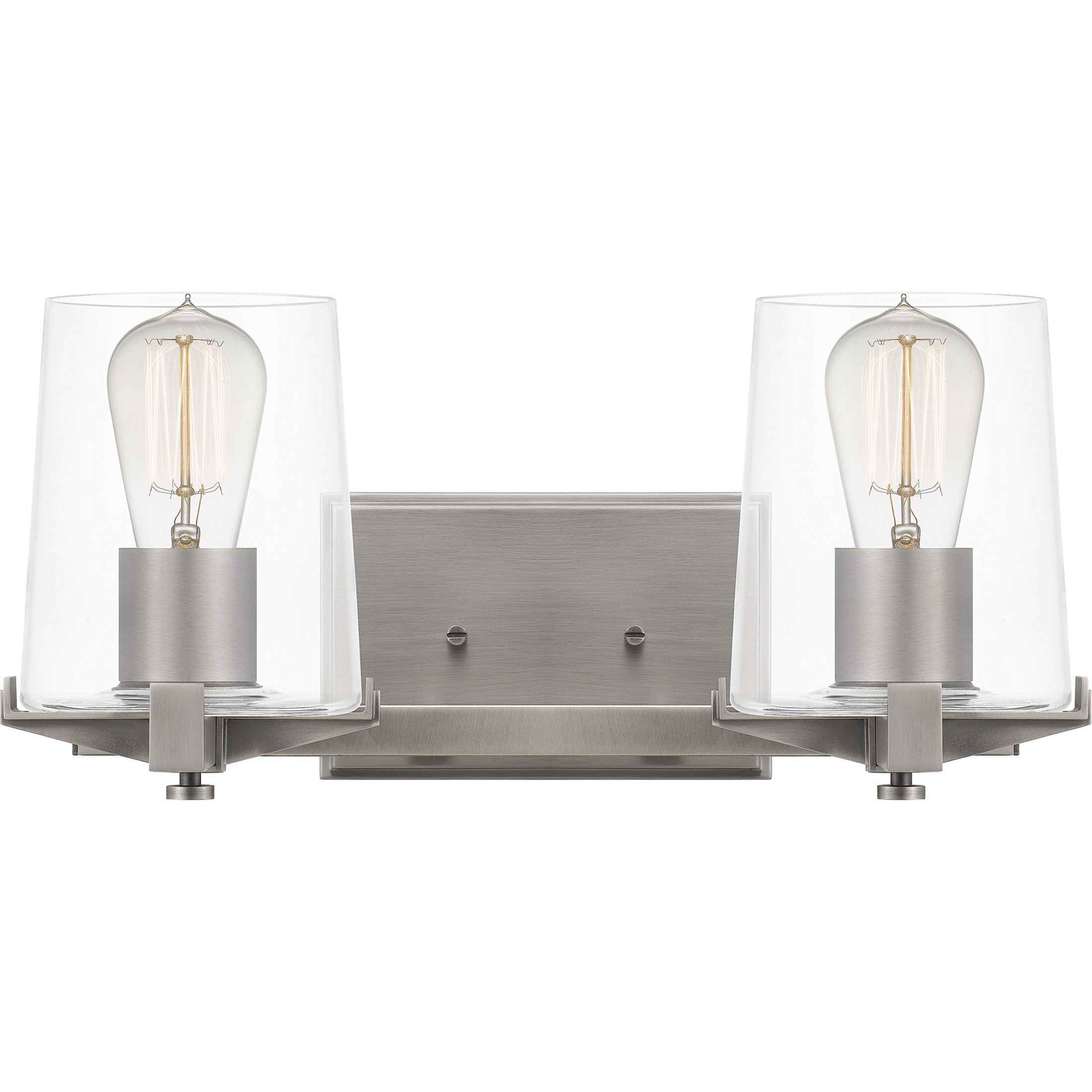 Perry 2 Light 16 inch Antique Nickel Bath Light Wall Light, Medium