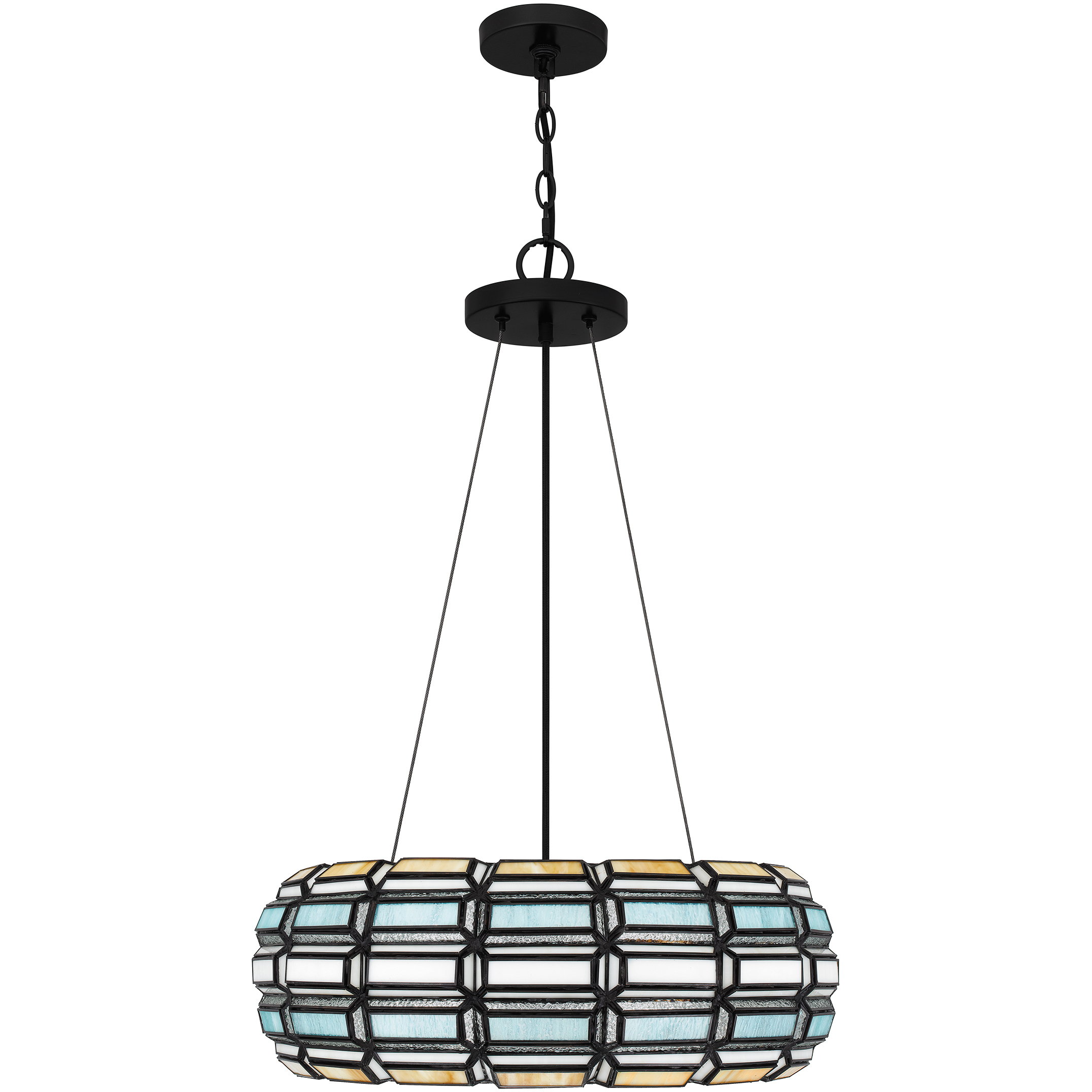 Shanghai 3 Light 20 inch Matte Black Pendant Ceiling Light