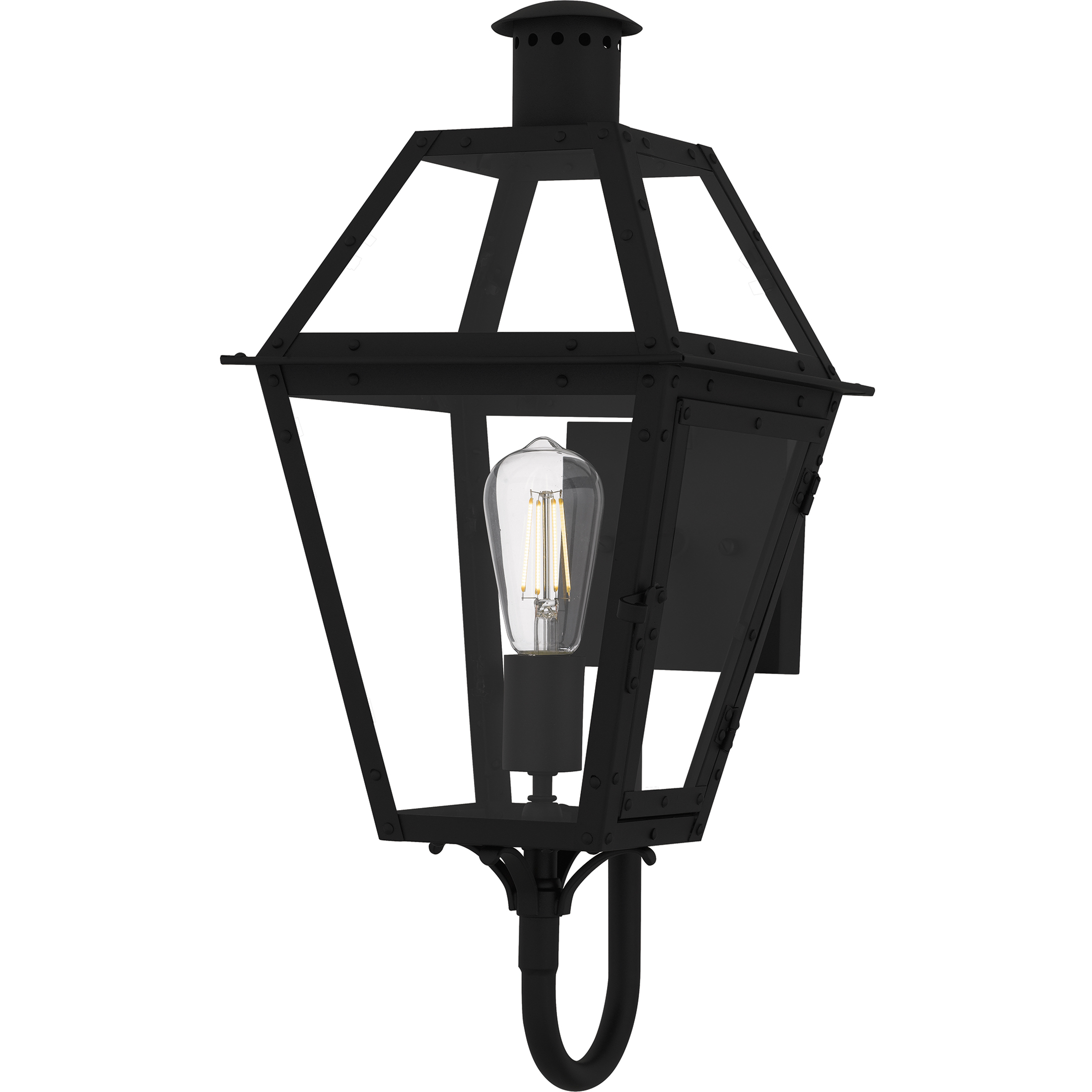 Quoizel Rue De Royal 1 Light 20.5 inch Earth Black Outdoor Wall Lantern, Medium RO8410EK - Open Box