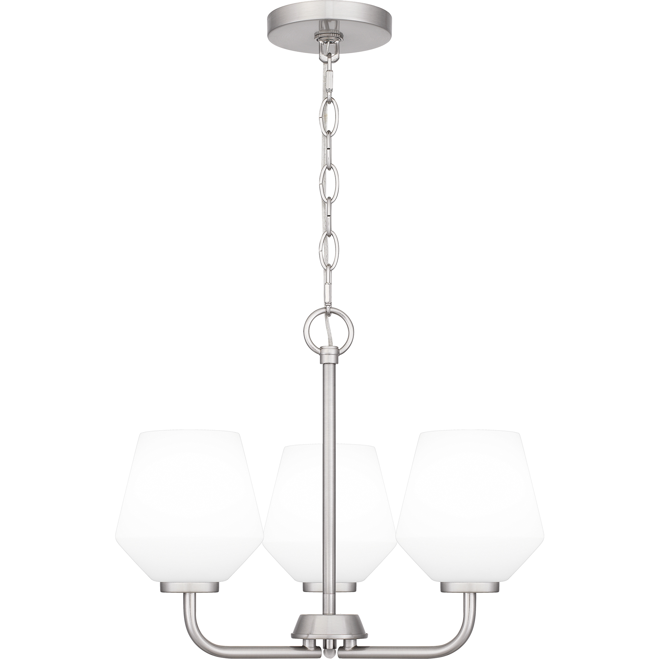 Quoizel Nielson 3 Light 17 inch Brushed Nickel Pendant Ceiling Light, Large NIE2817BN - Open Box