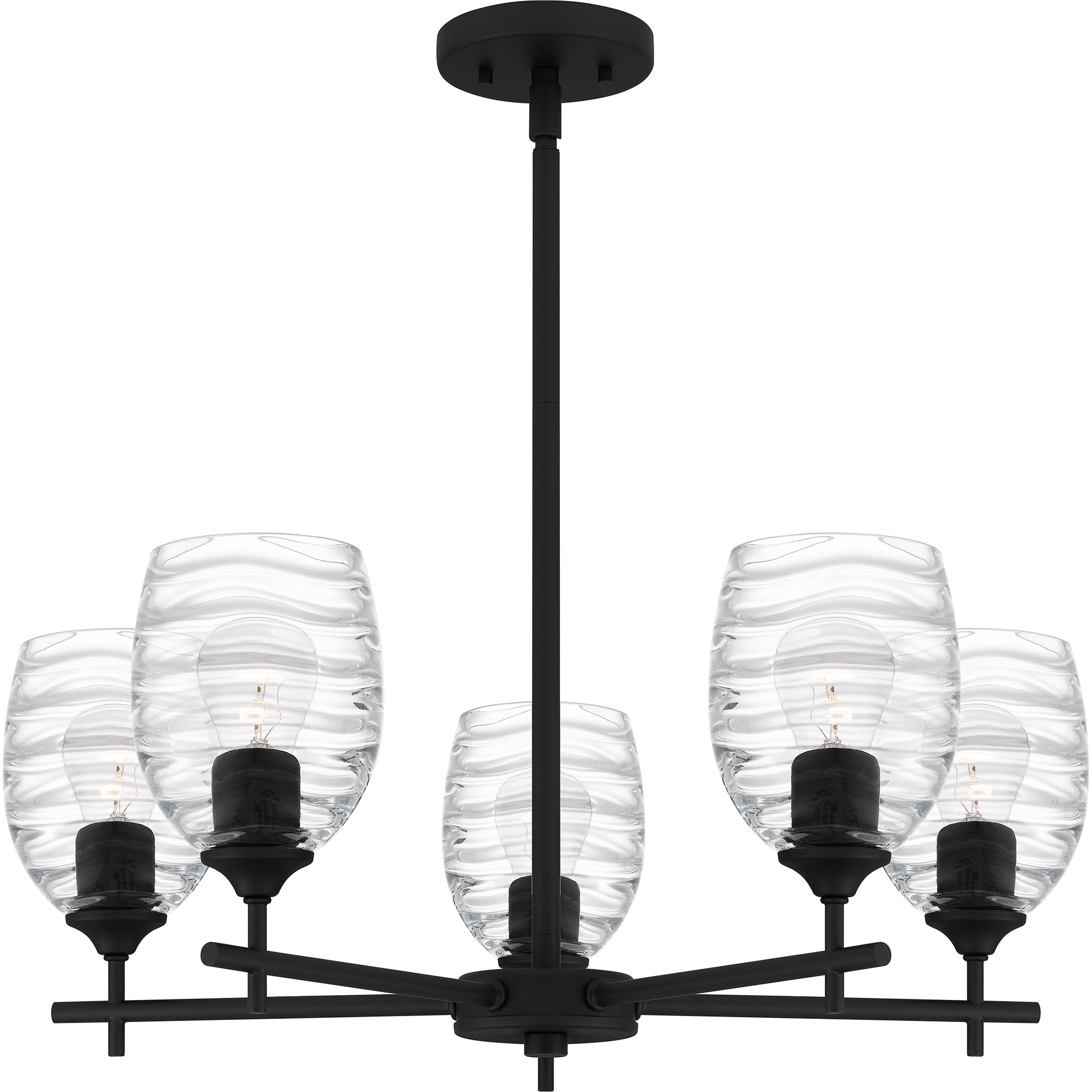 Quoizel LCY5025MBK Lucy 5 Light 25 inch Matte Black