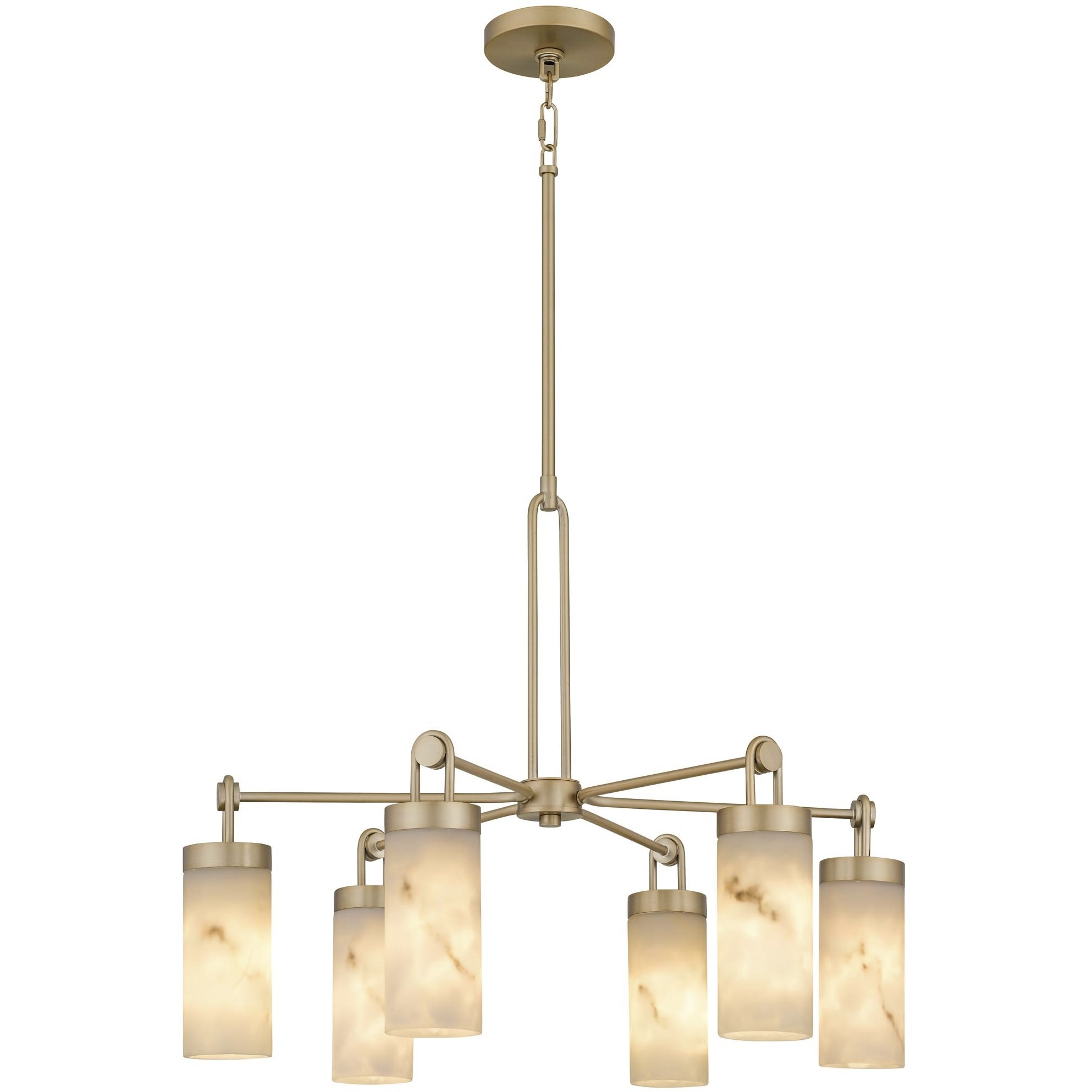 Gianna 6 Light 26.5 inch Bronze Gold Chandelier Ceiling Light