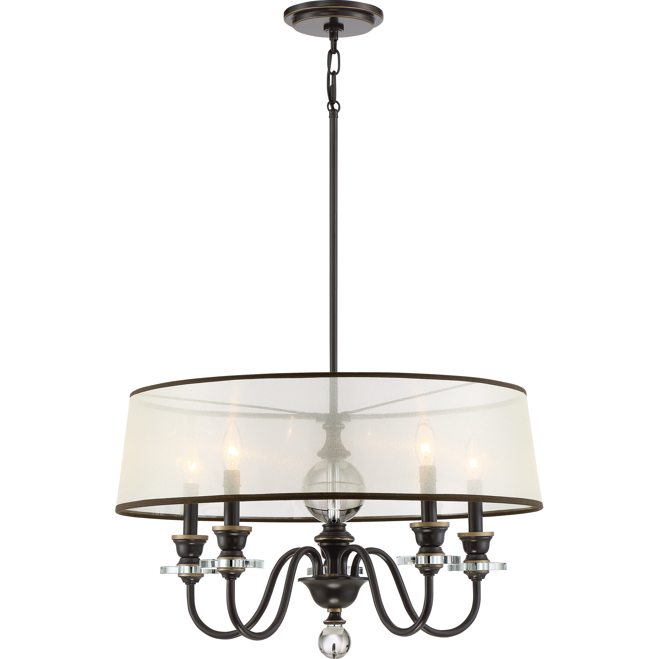 Ceremony 5 Light 25 inch Palladian Bronze Chandelier Ceiling Light
