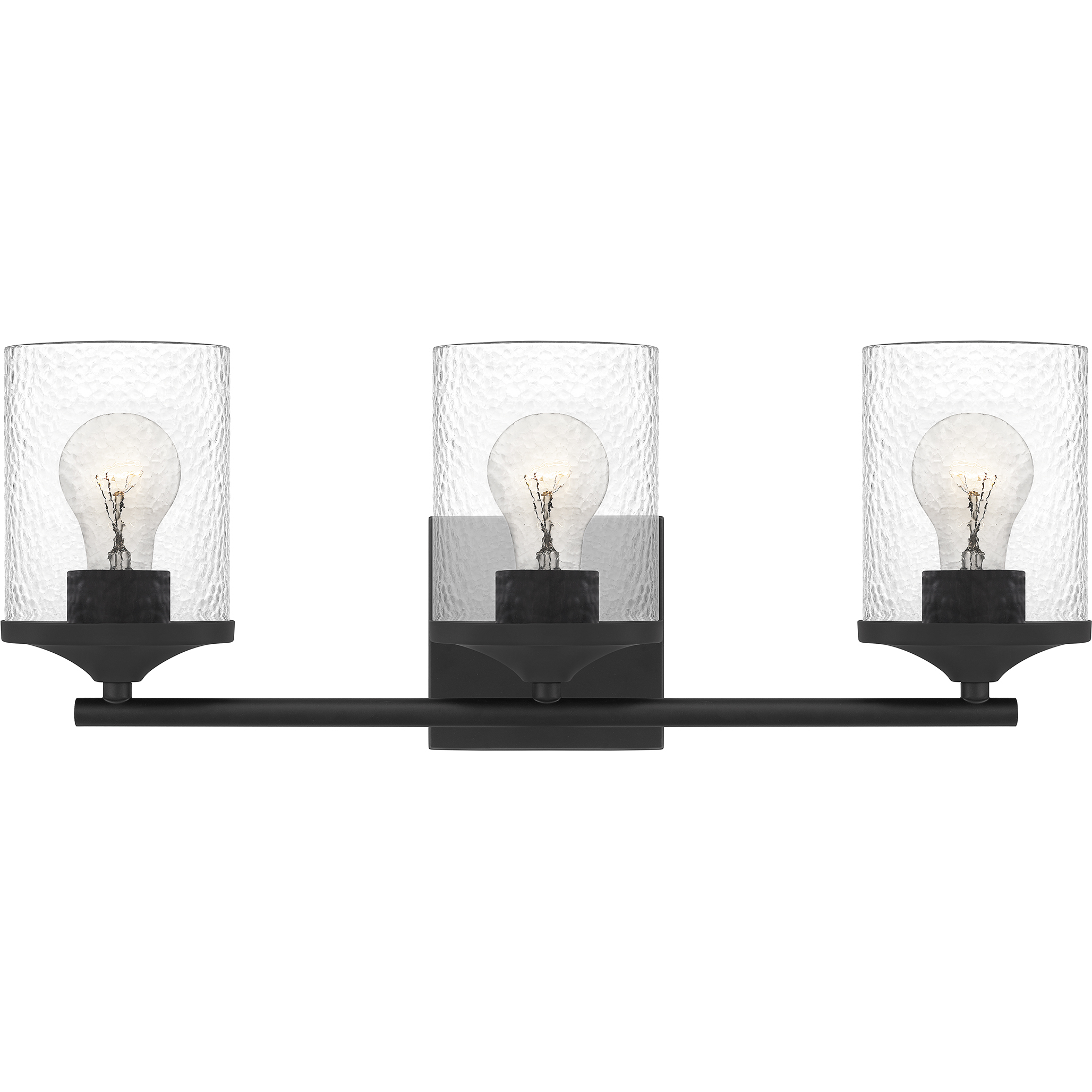 Abner 3 Light 21 inch Matte Black Bath Light Wall Light