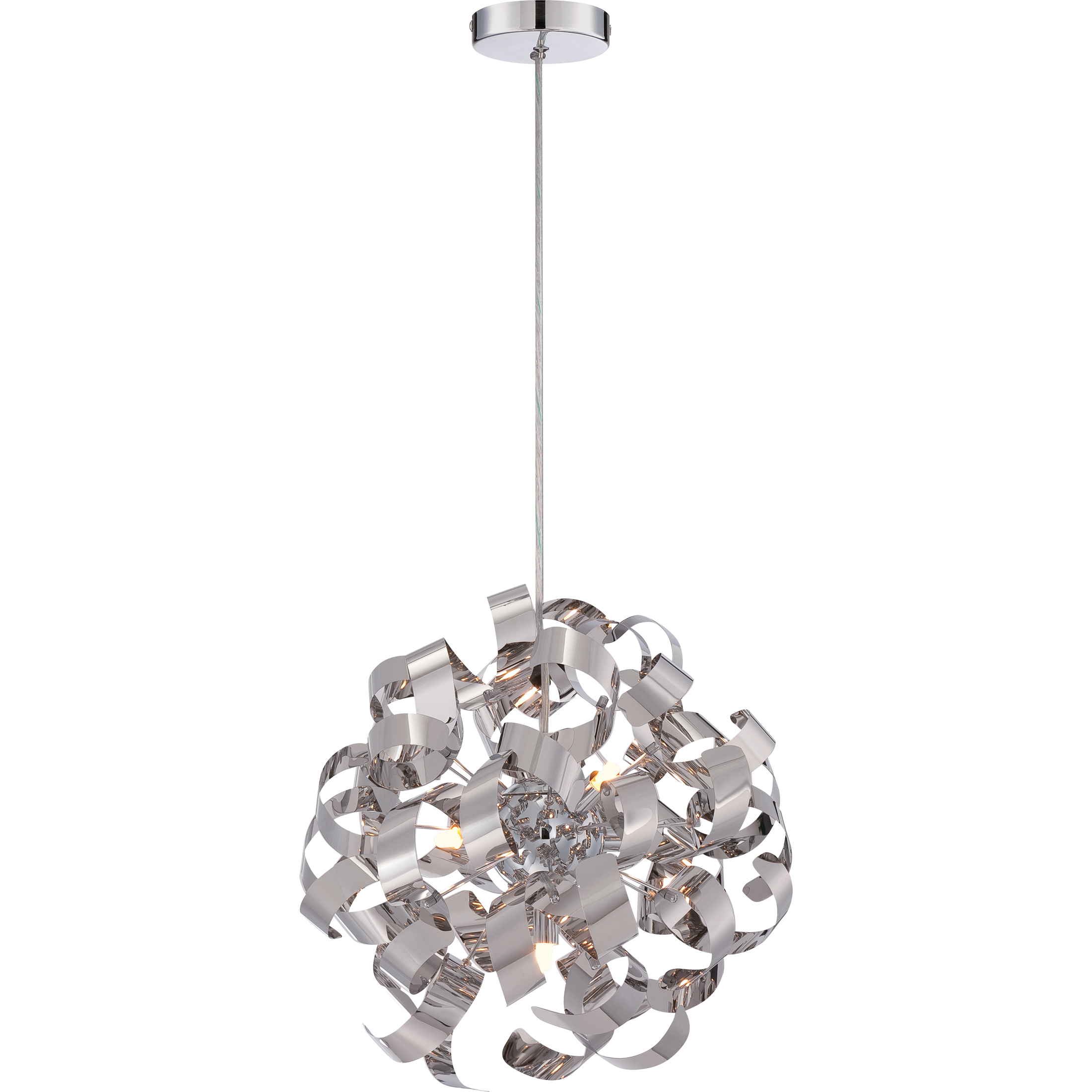 Quoizel RBN2817C Ribbons 5 Light 17 inch Polished Chrome Pendant Ceiling Light