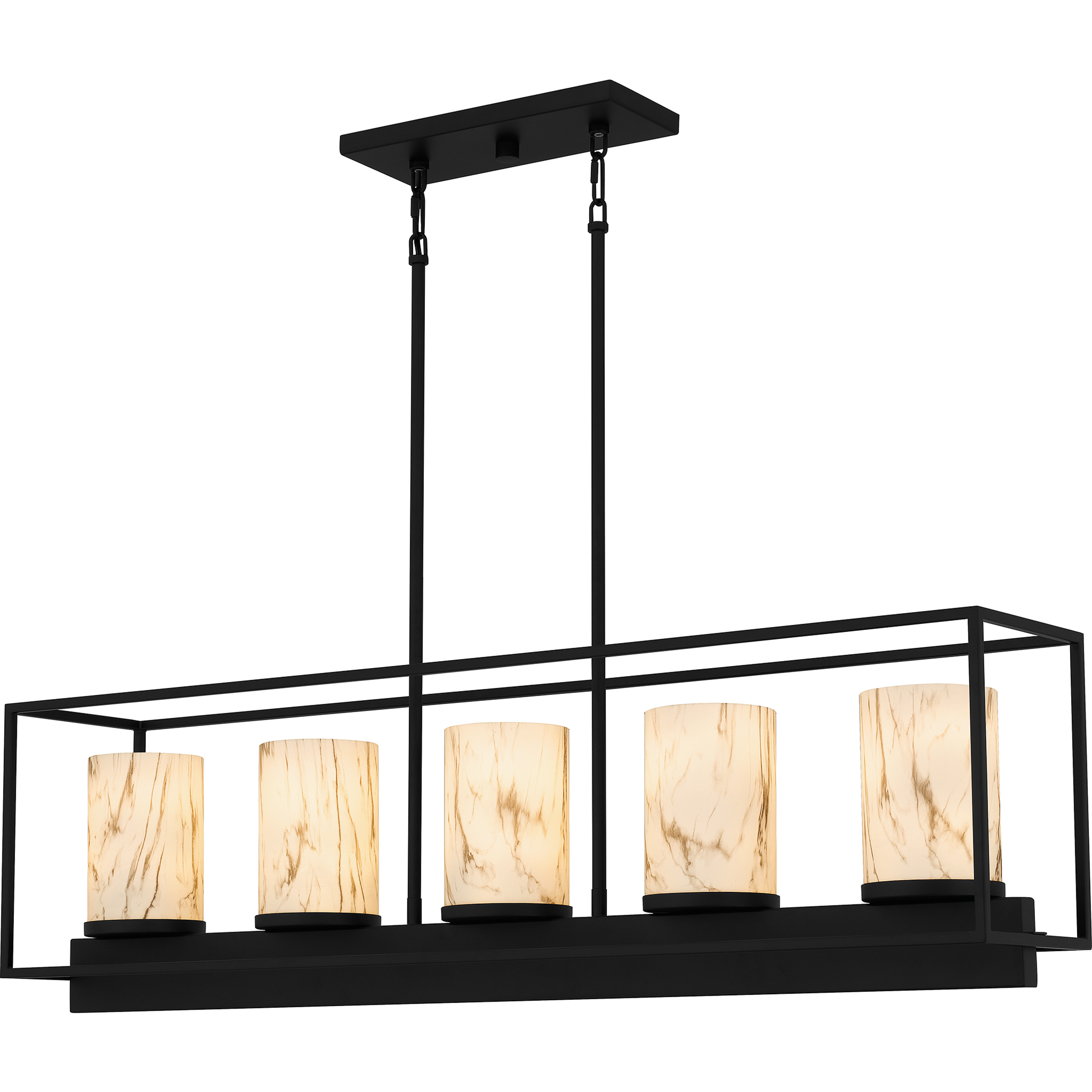 Quoizel BET542MBK Bentley 5 Light 42 inch Matte Black Island