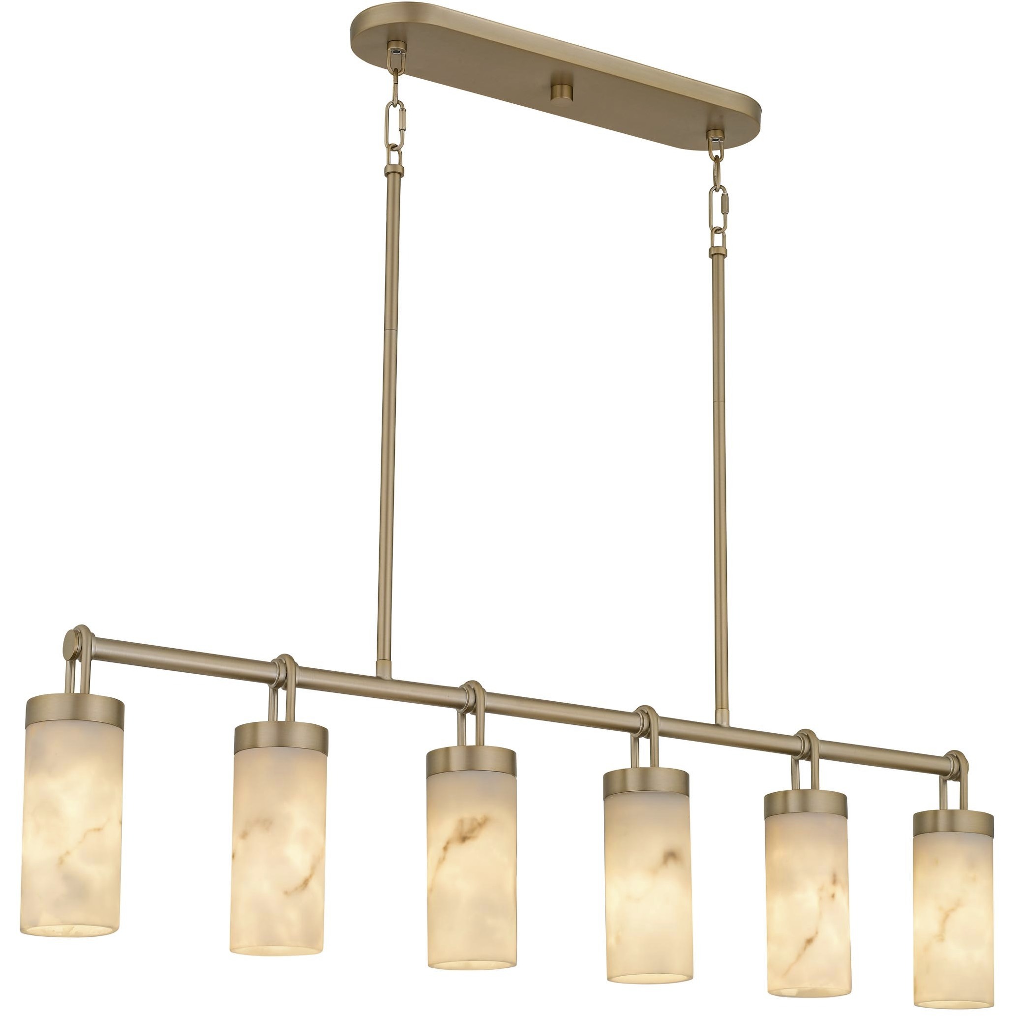 Gianna 6 Light 41 inch Bronze Gold Island Light Ceiling Light