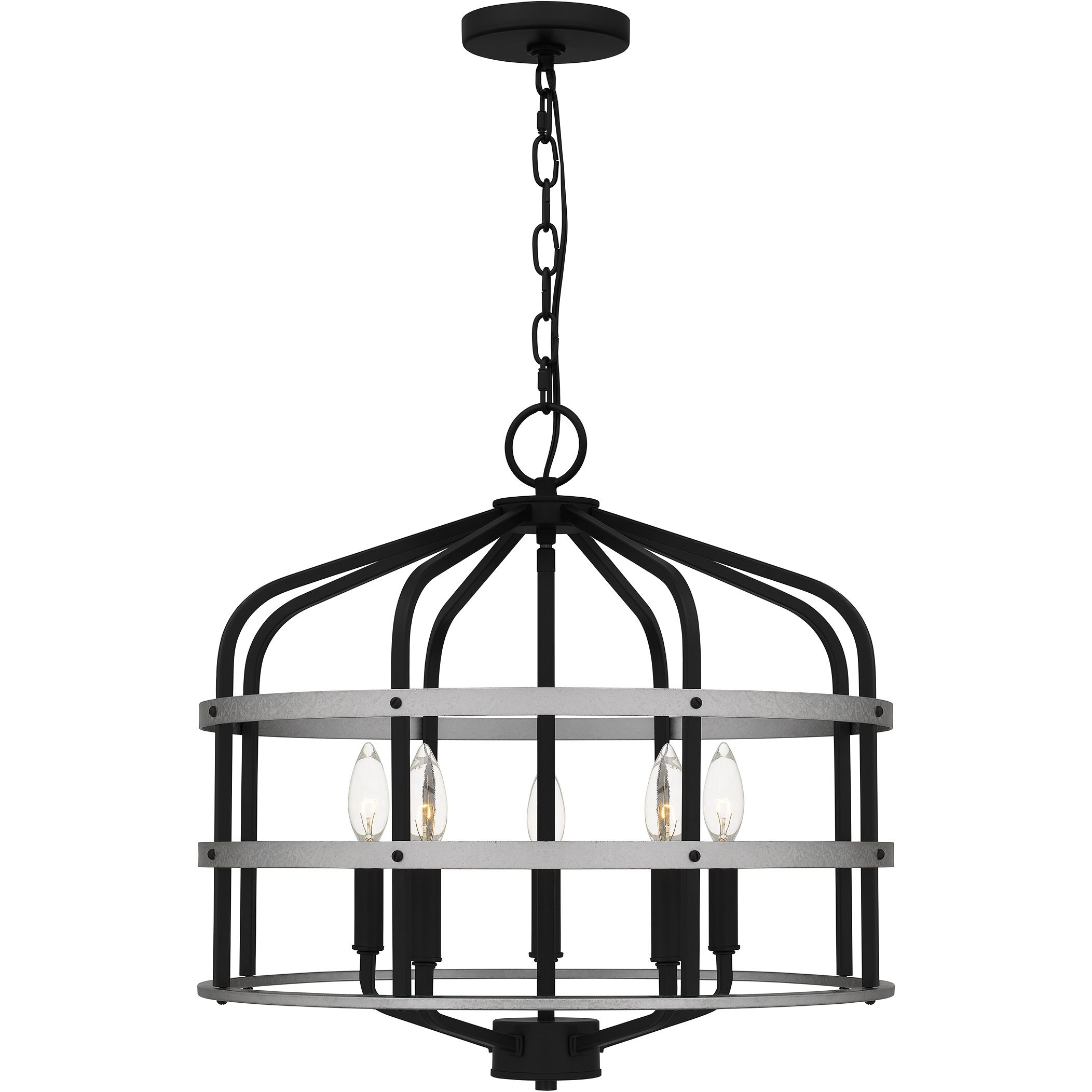Avignon 5 Light 20 inch Matte Black Pendant Ceiling Light