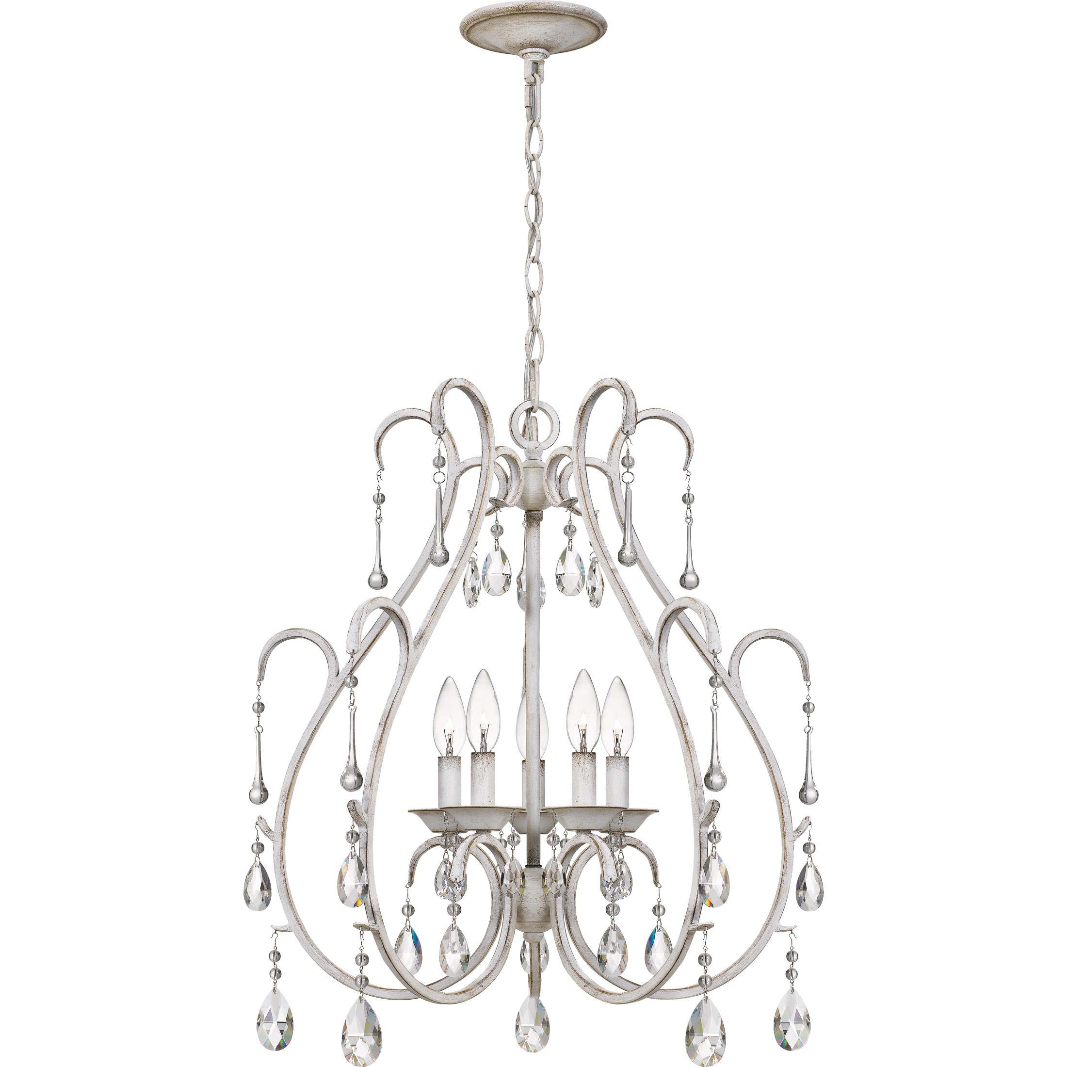 Antique white shop mini chandelier