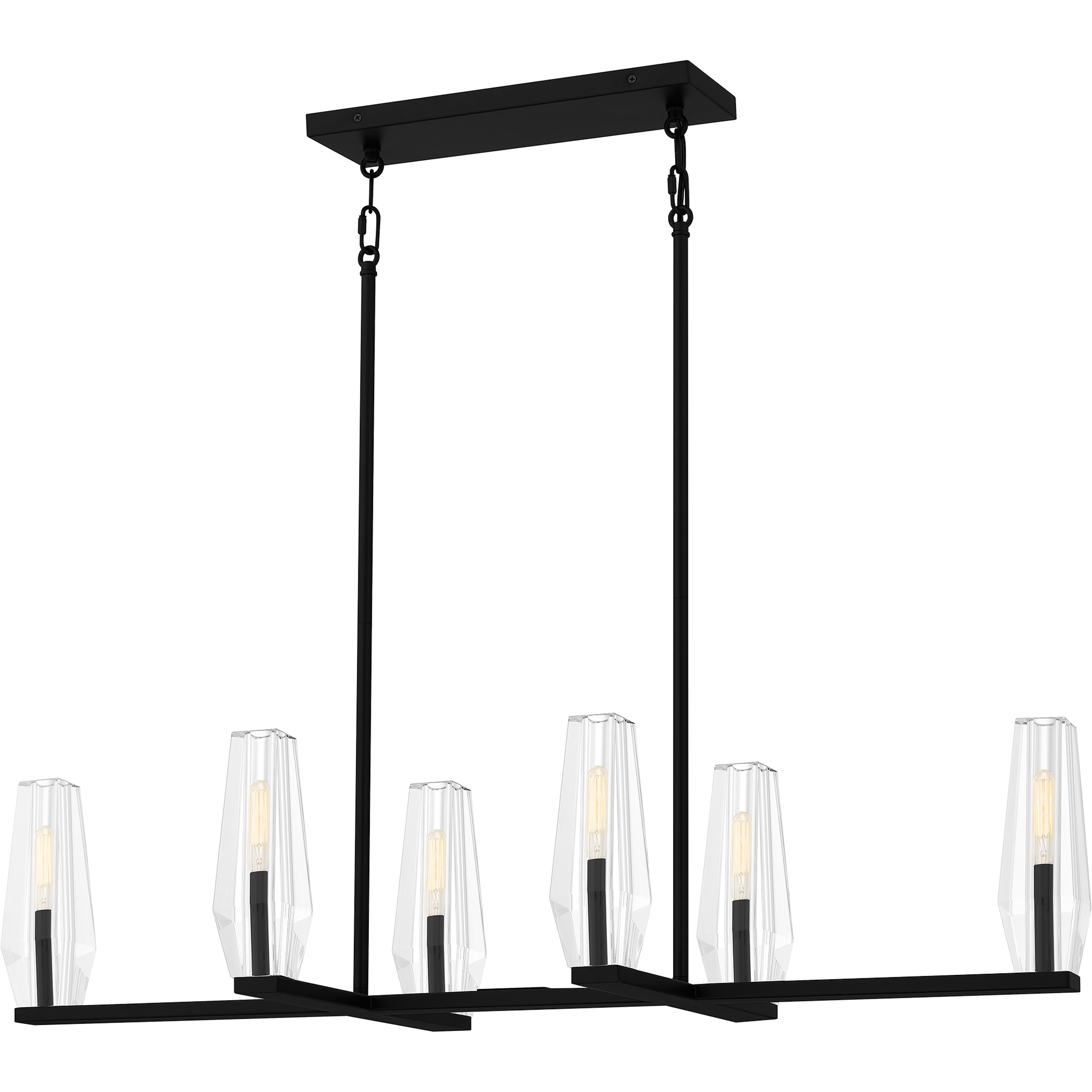 Malamute 6 Light 36.5 inch Matte Black Island Light Ceiling Light