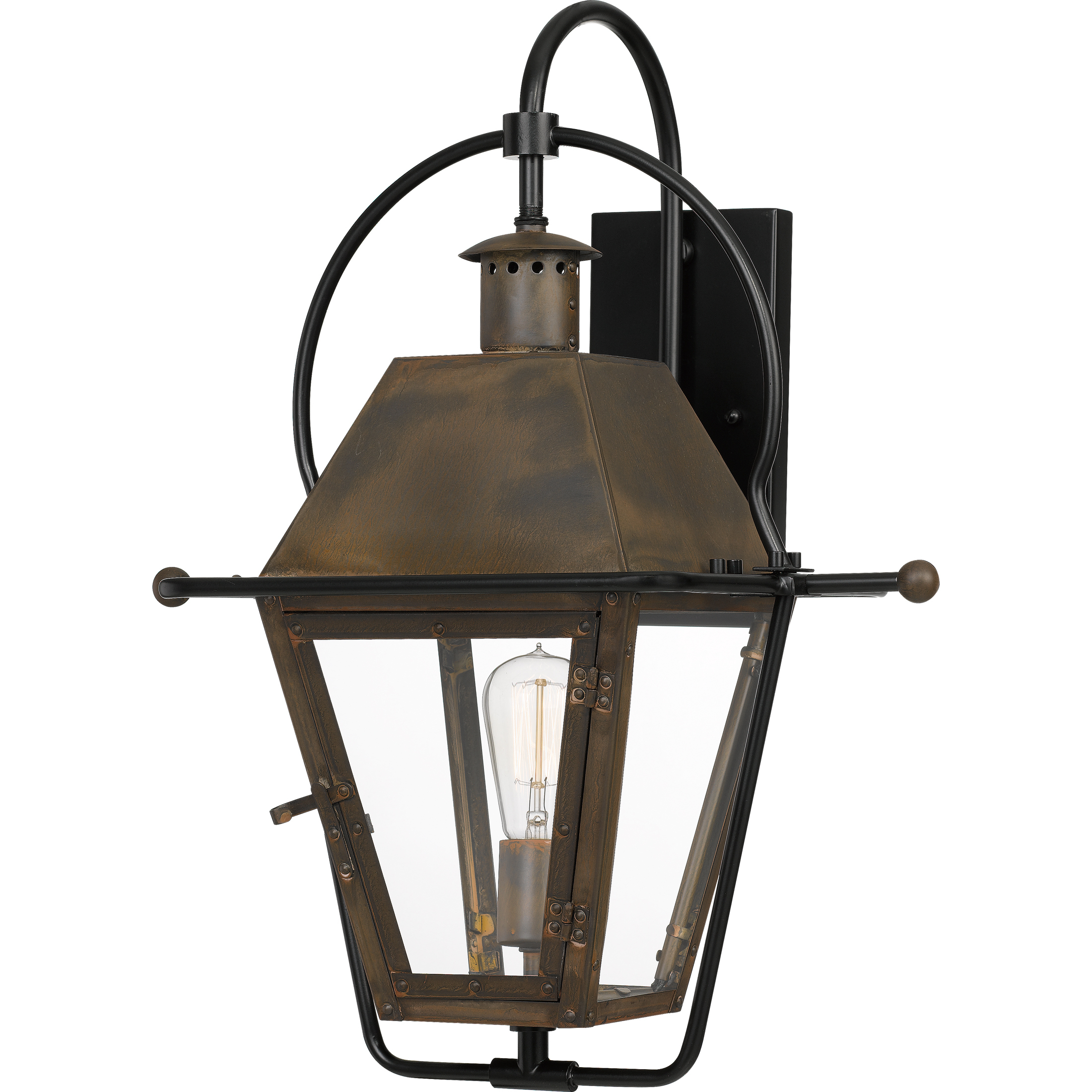 Quoizel RO8418IZ Rue De Royal 1 Light 23 inch Industrial Bronze Outdoor Wall Lantern