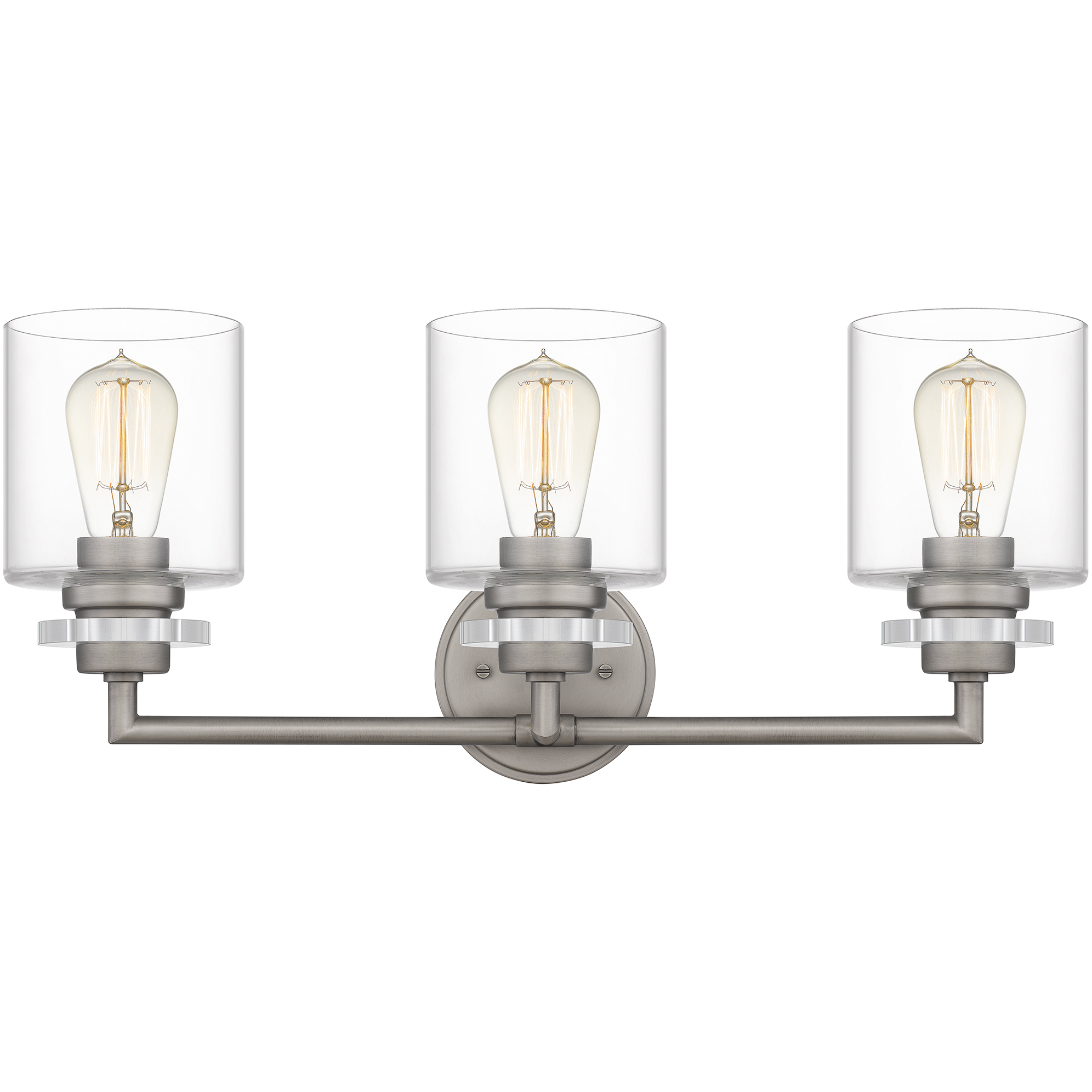 Jaspar 3 Light 23 inch Antique Nickel Bath Light Wall Light