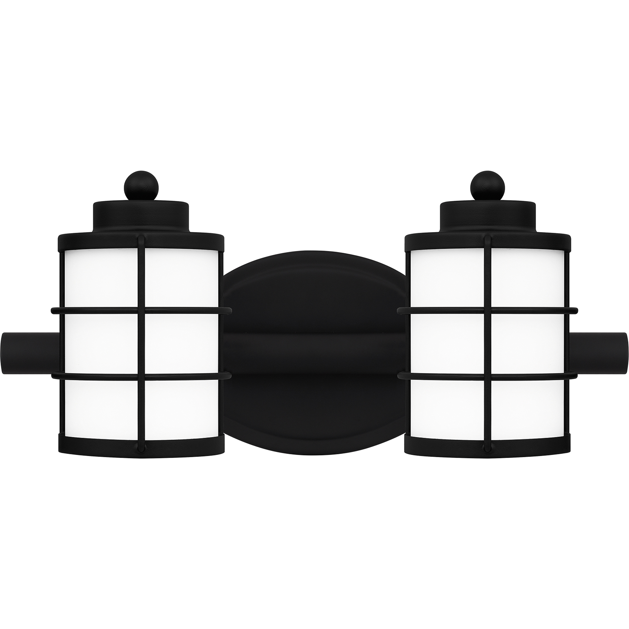 Hazlett 2 Light 15 inch Matte Black Bath Light Wall Light
