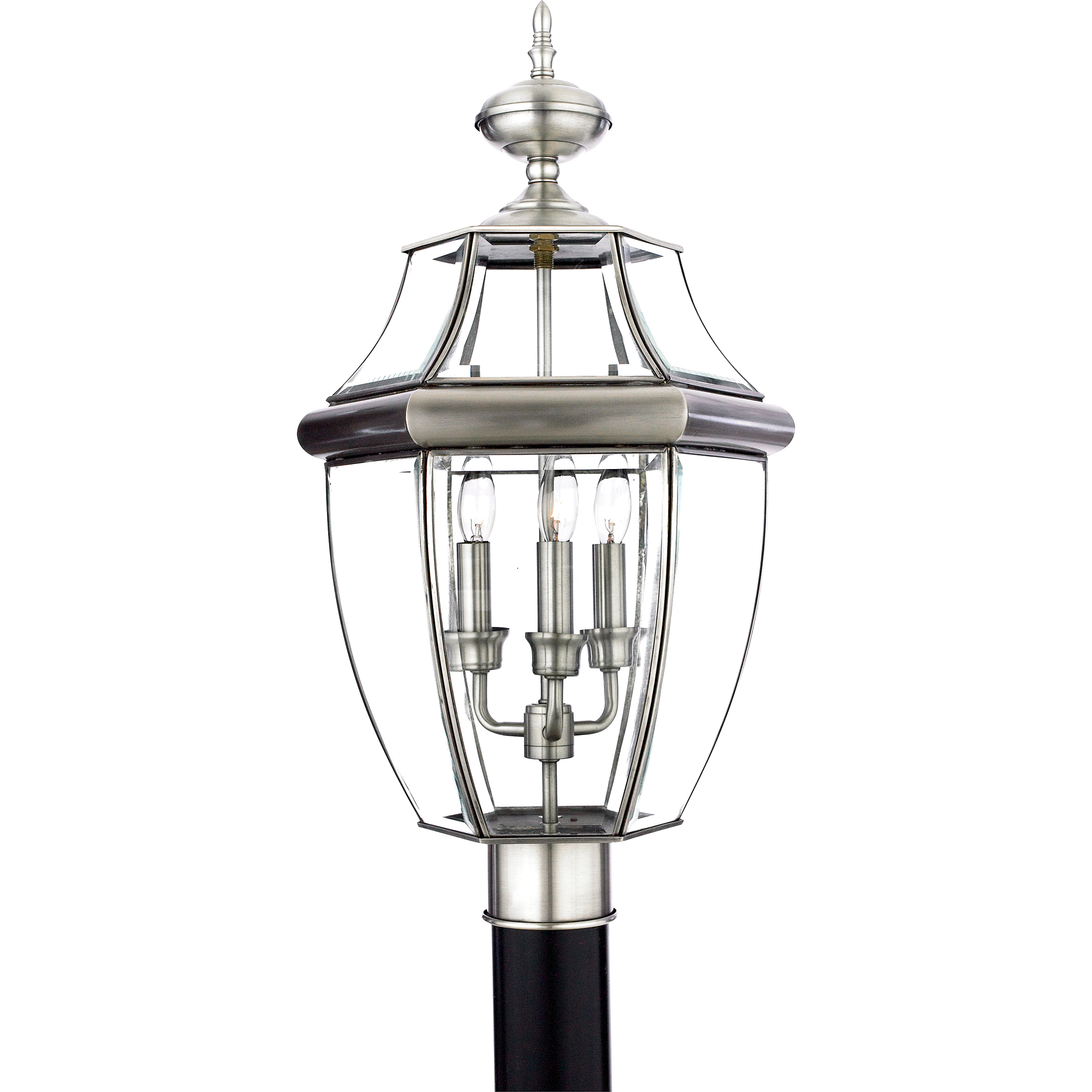 Quoizel Newbury 3 Light 23 inch Pewter Outdoor Post Lantern NY9043P - Open Box