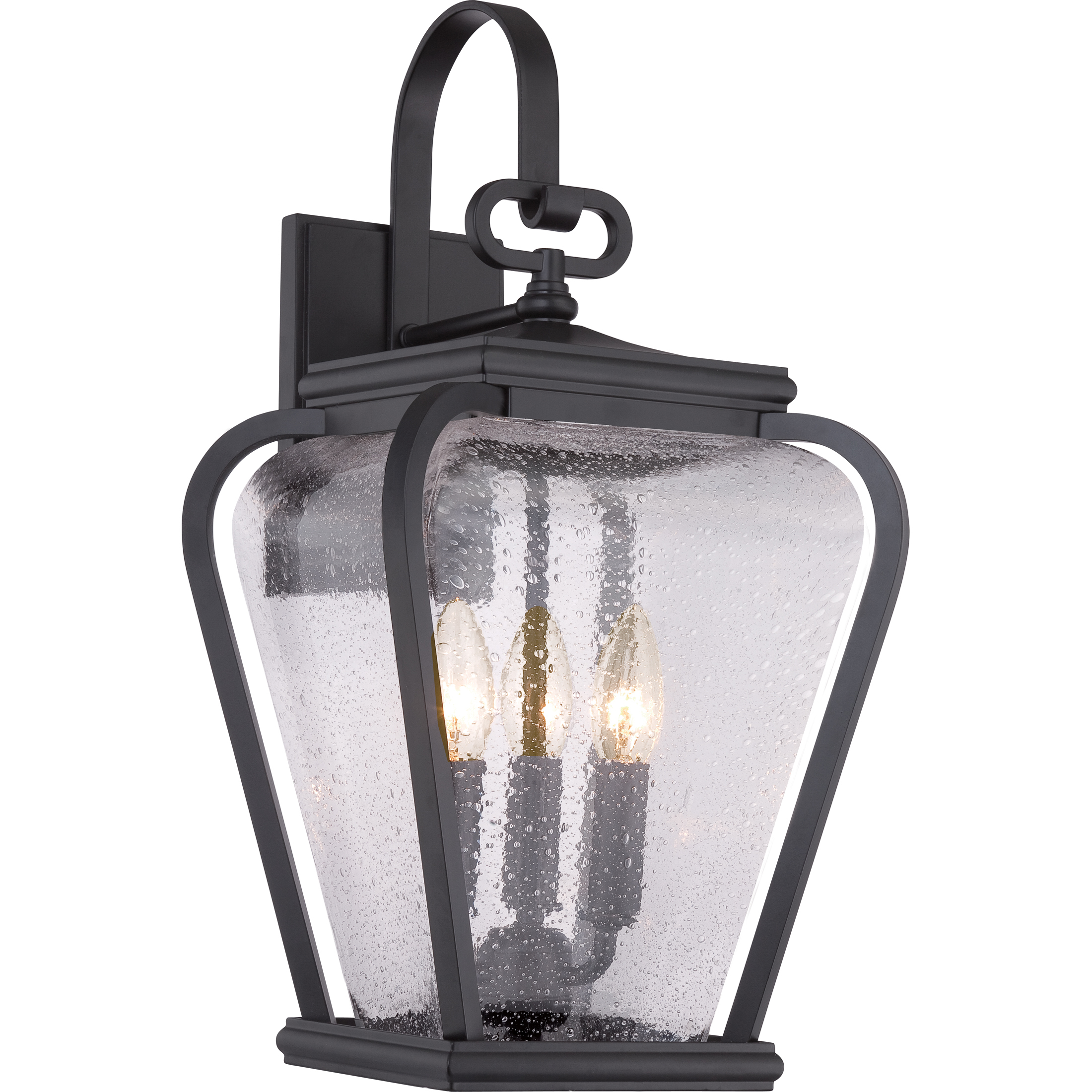 Province 3 Light 19 inch Mystic Black Outdoor Wall Lantern